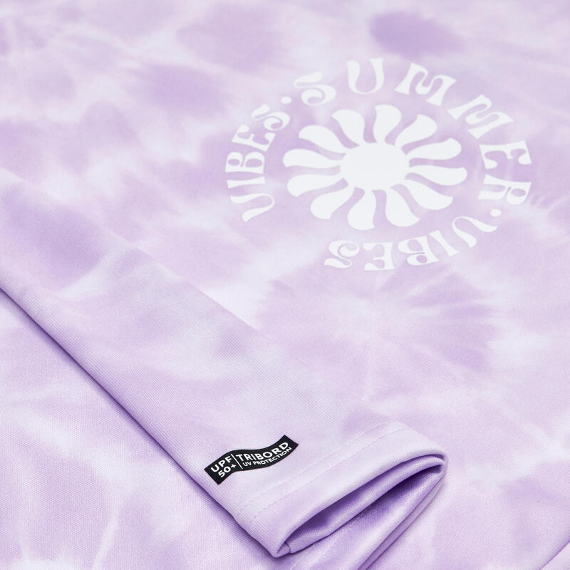 Çocuk Uzun Kollu UV Korumalı Tişört - Lila - Desenli - 100 Vibes