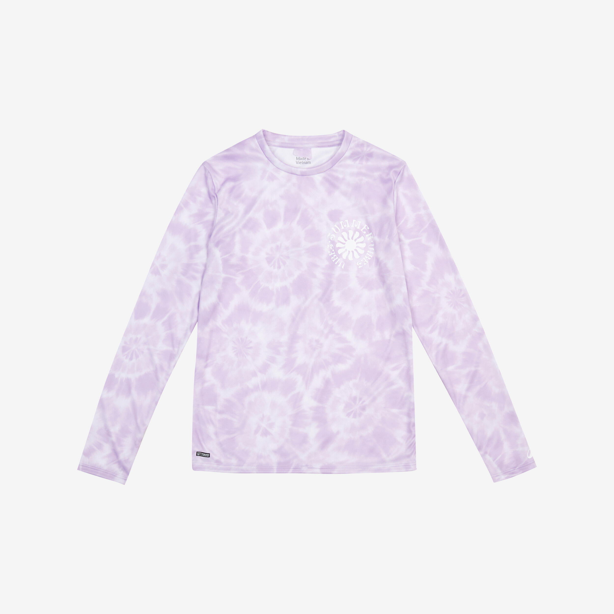 UV-Shirt Surfen Kinder langarm Vibes 100 lila 4/5