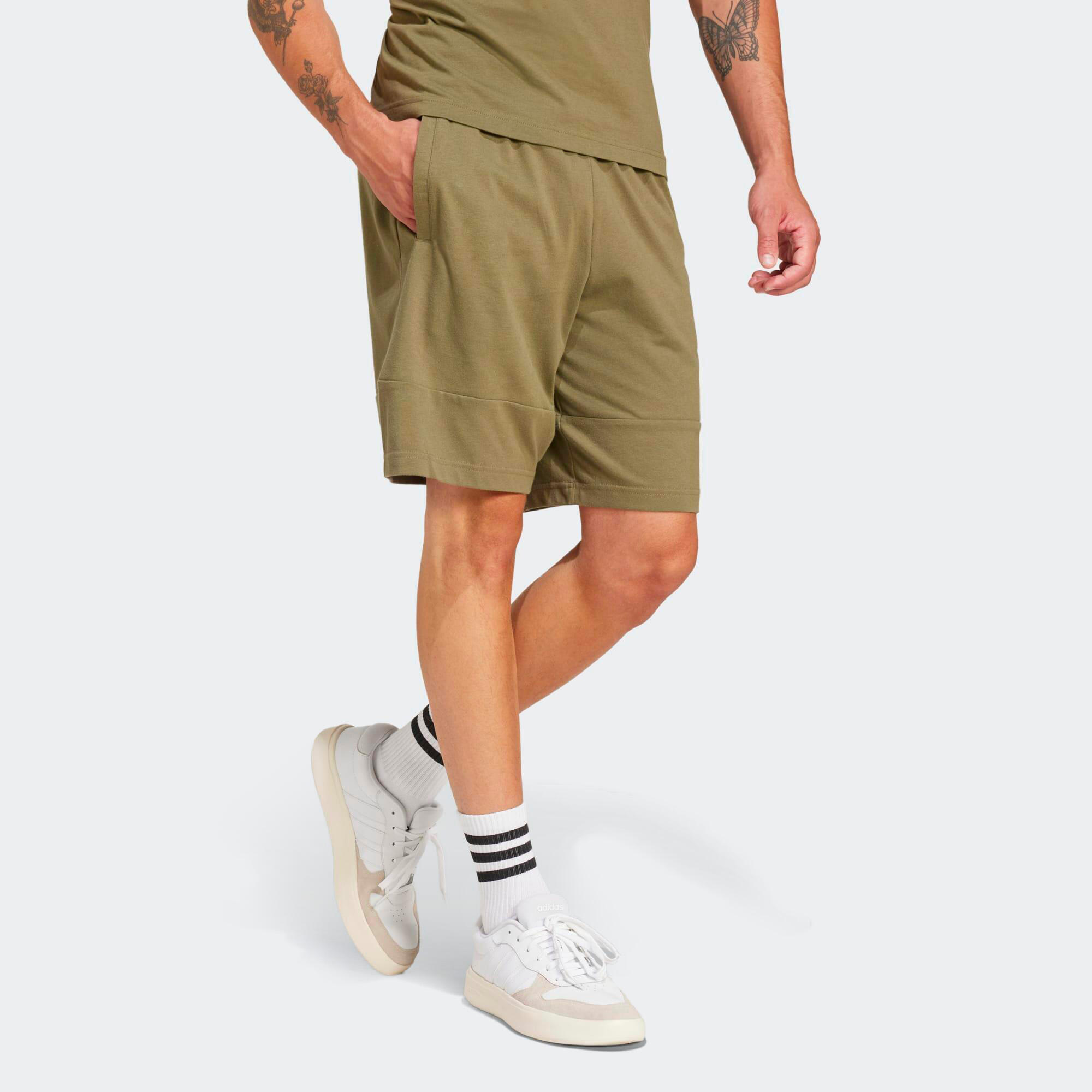 Pánske fitness šortky ADIDAS zelené M