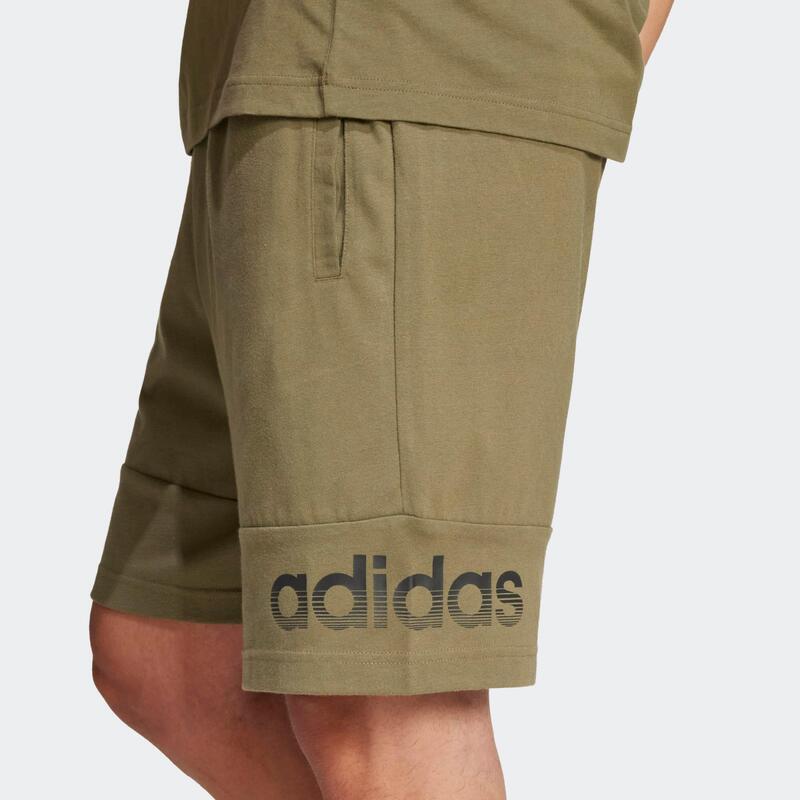 Short de fitness homme, vert