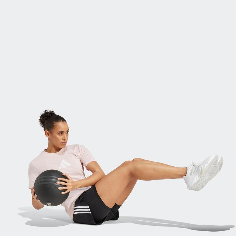 Short de fitness 2 en 1 femme, noir