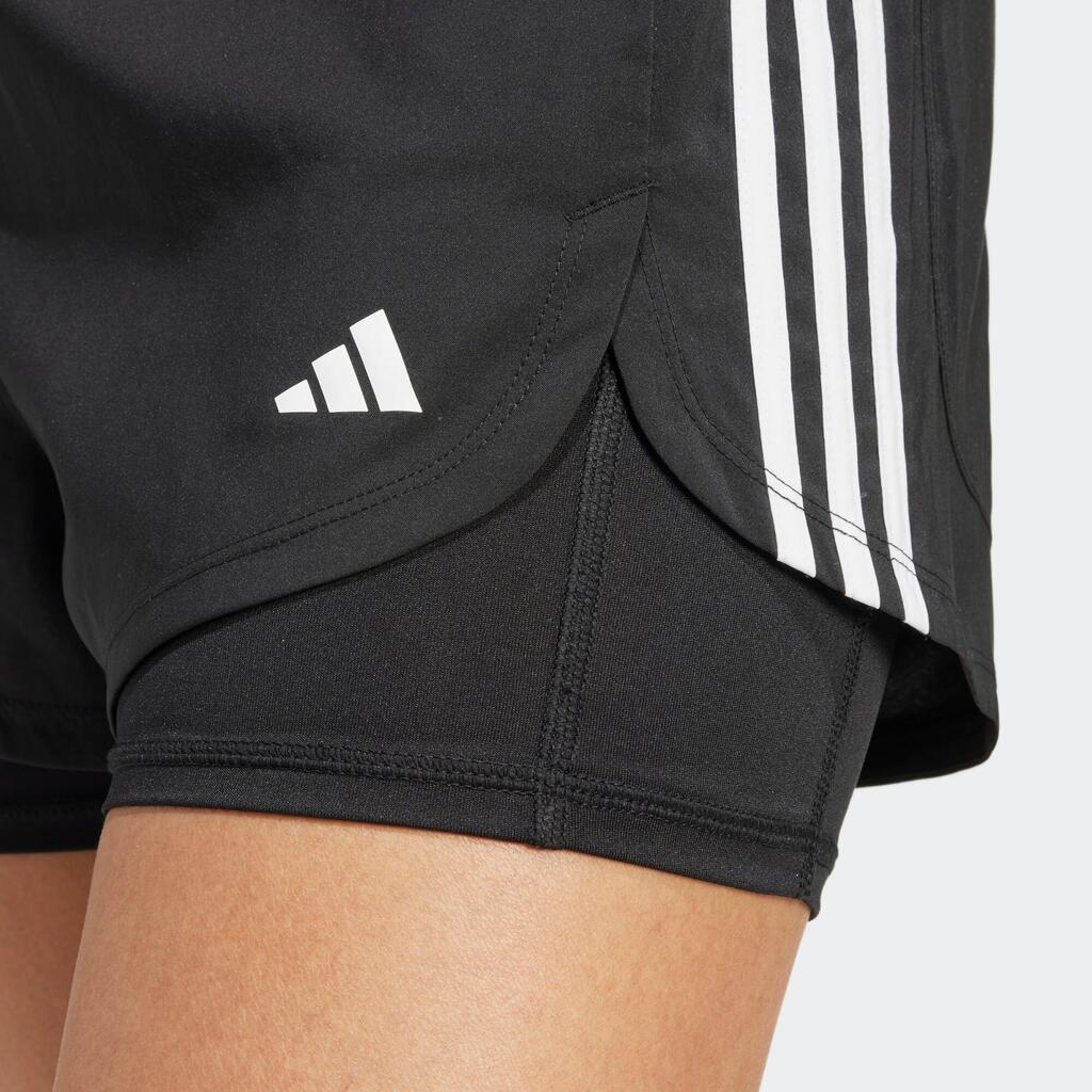 Women's 2-in-1 Fitness Shorts - Black