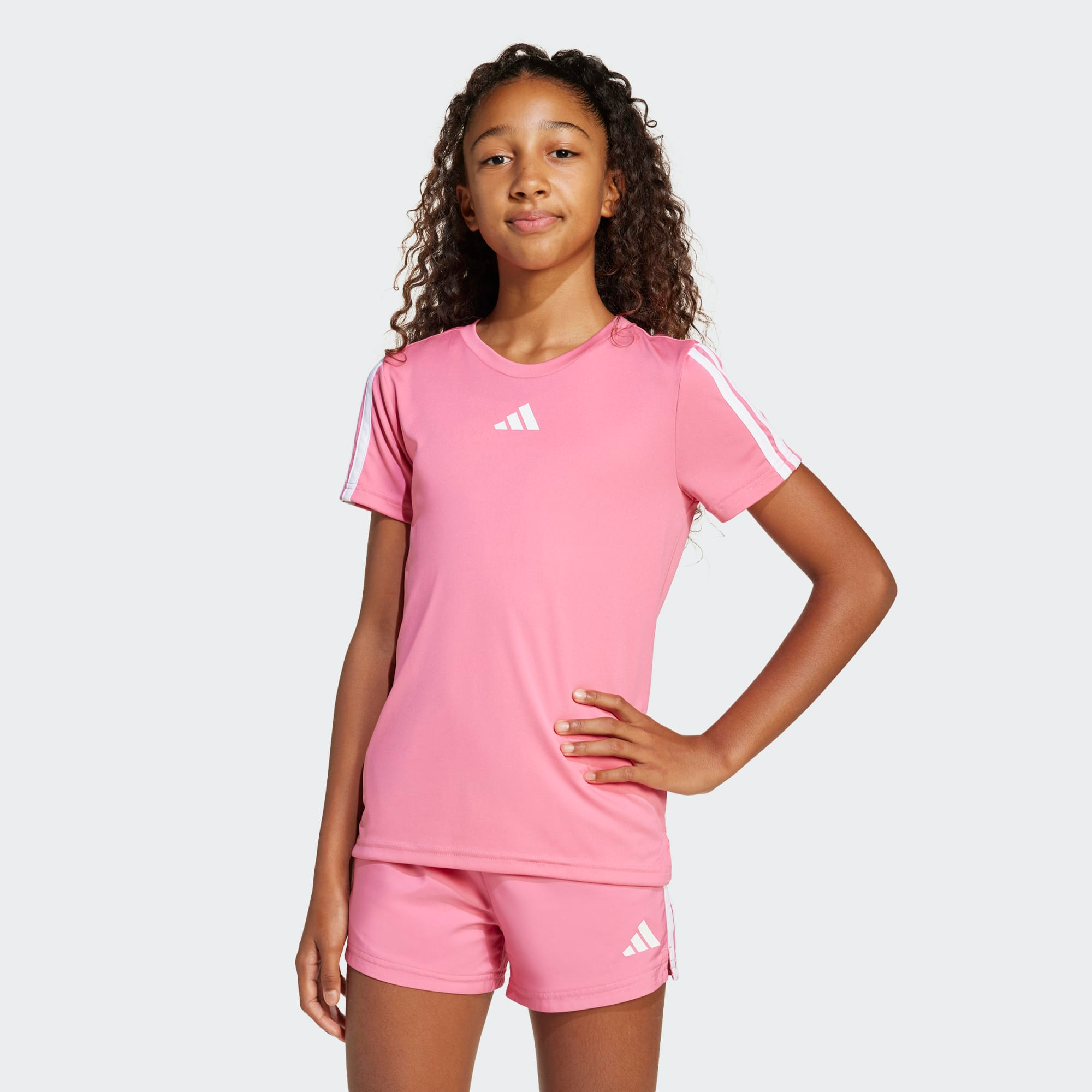T-shirt Nutmeg Fille 4-5 Ans Rose 100% Coton Col équipage Manches Courtes