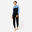 Fato de surf 500 Mulher 3/2 Backzip - Preto e azul