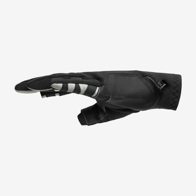 Gants de voile Adulte 2 doigts coupés - Sailing 900 noir
