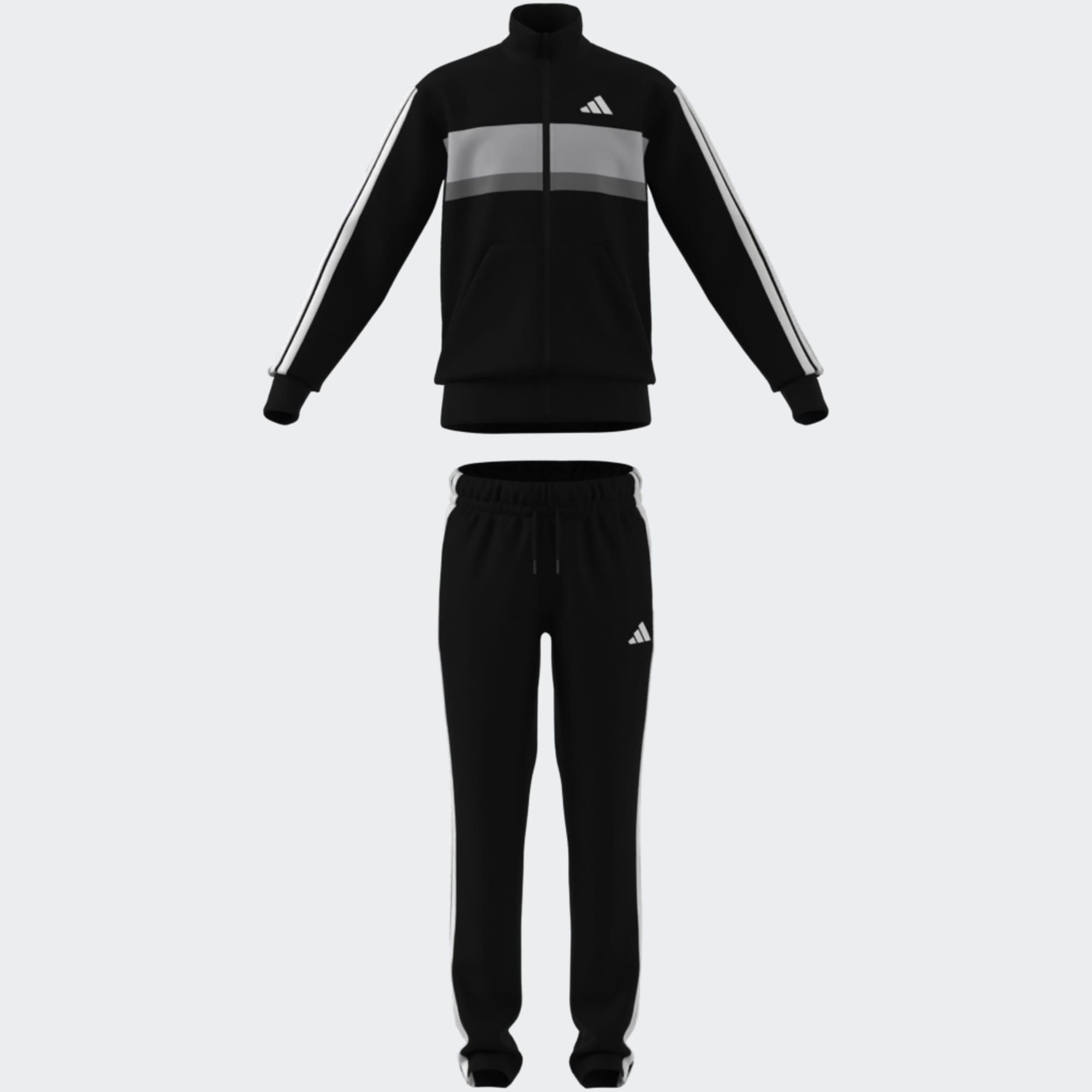ADIDAS Tuta bambino ginnastica ADIDAS TIBEIRO poliestere nero-bianco