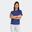 T-shirt de fitness en coton femme, bleu
