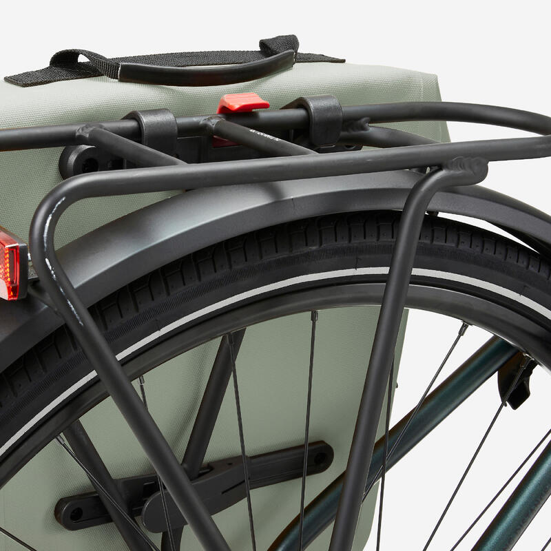 Sacoche vélo 900 27L imperméable vert sauge