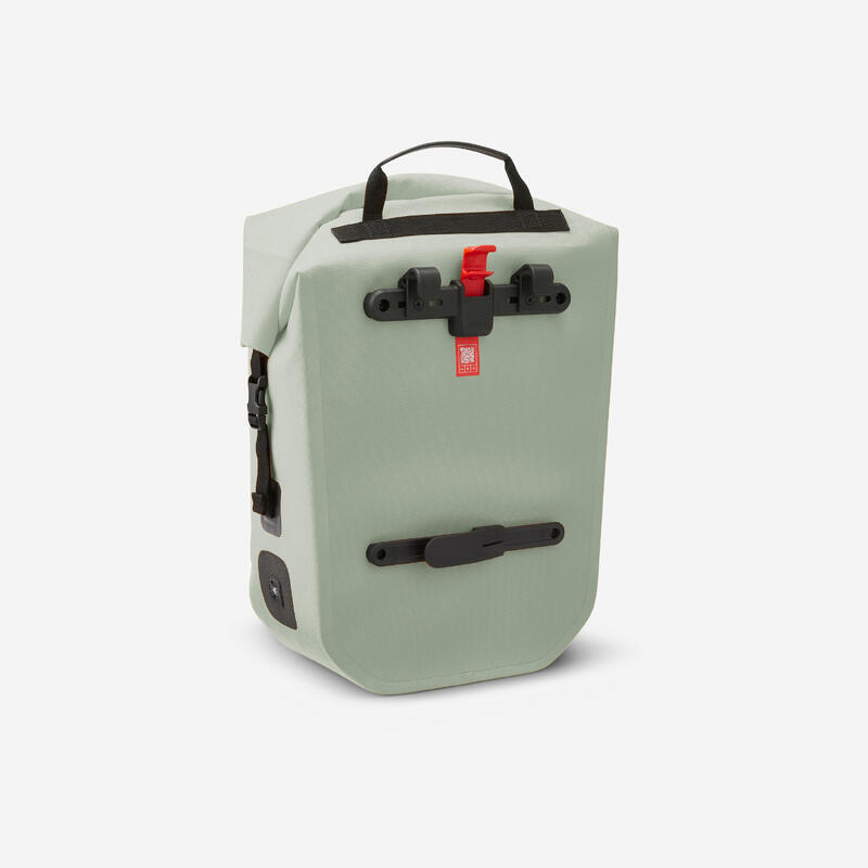 Sacoche vélo 900 27L imperméable vert sauge