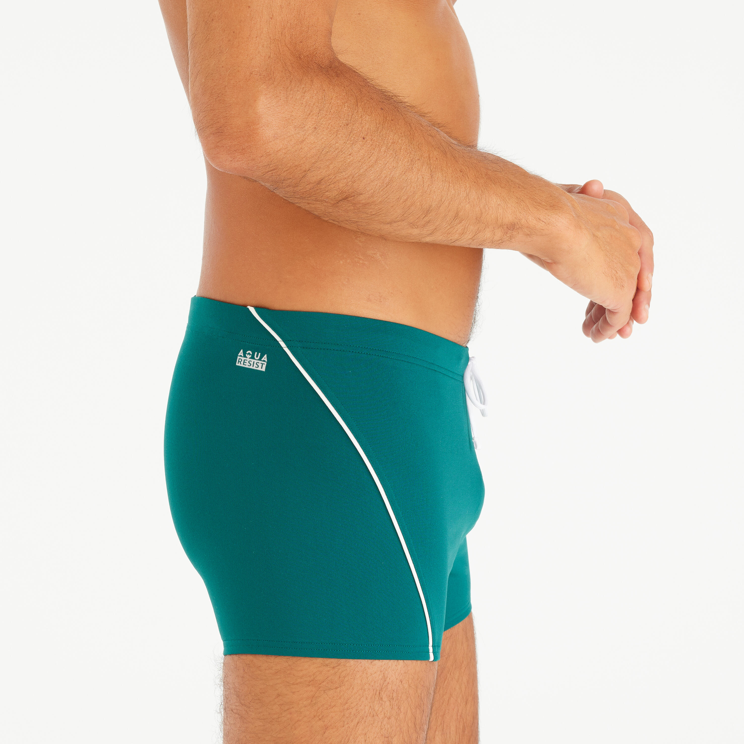 DECATHLON Pánske boxerkové plavky 100 Plus zelené S · záber 4