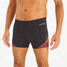 Men's Swimming Boxer 500 Fiti Quick-Dry & Comfortable Black Tria Red