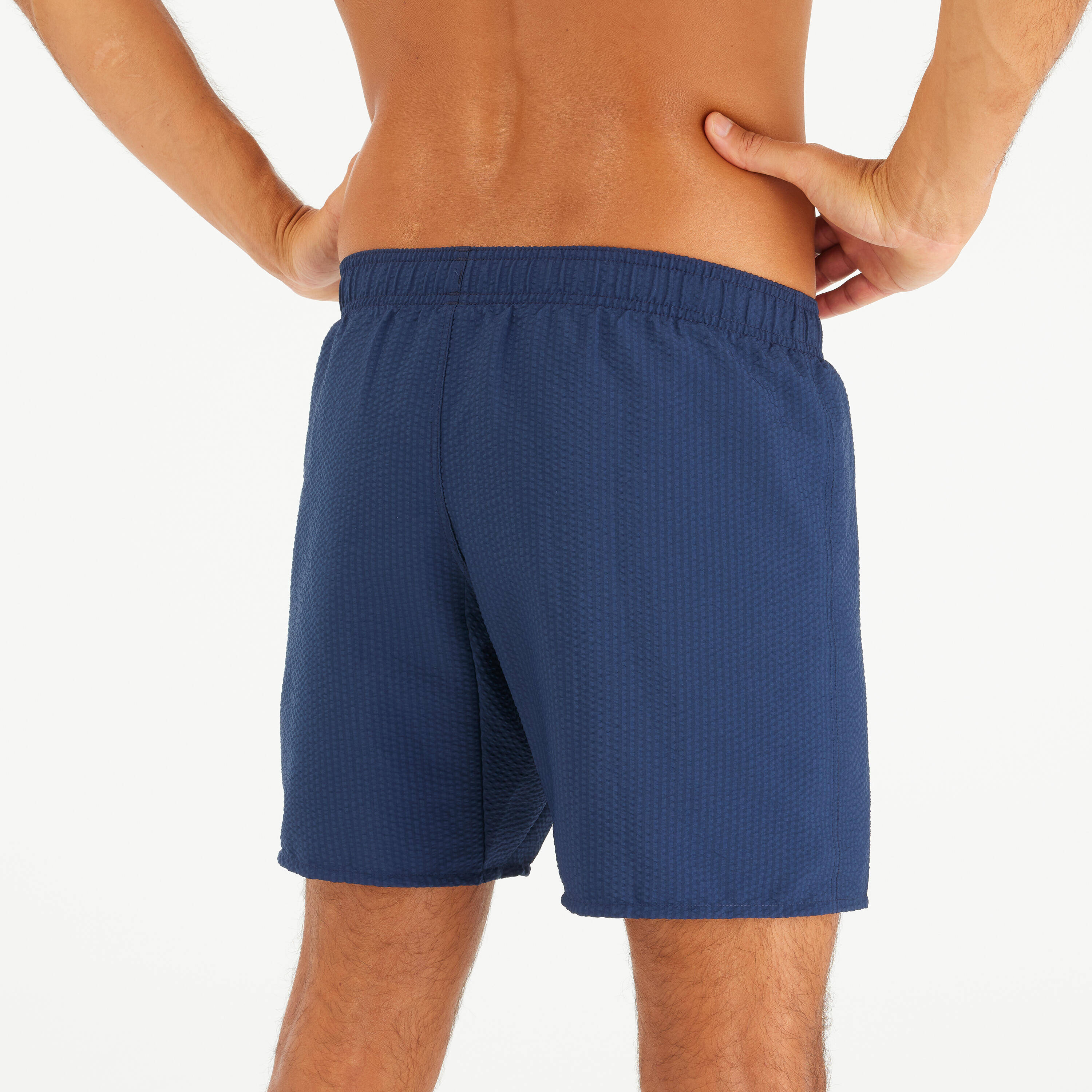 Men’s swimming shorts - 100 textured navy -  4