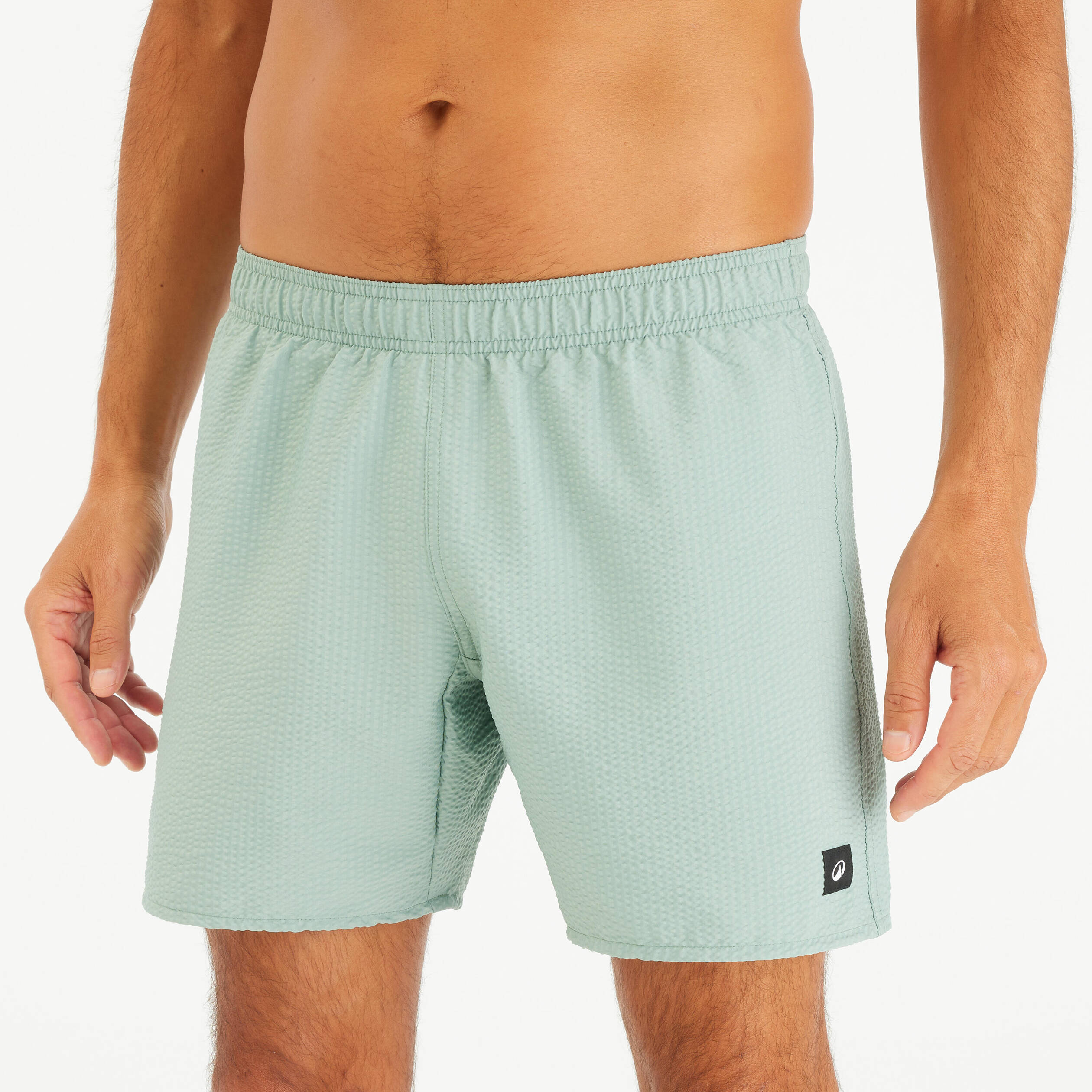 Men’s swimming shorts - 100 textured khaki