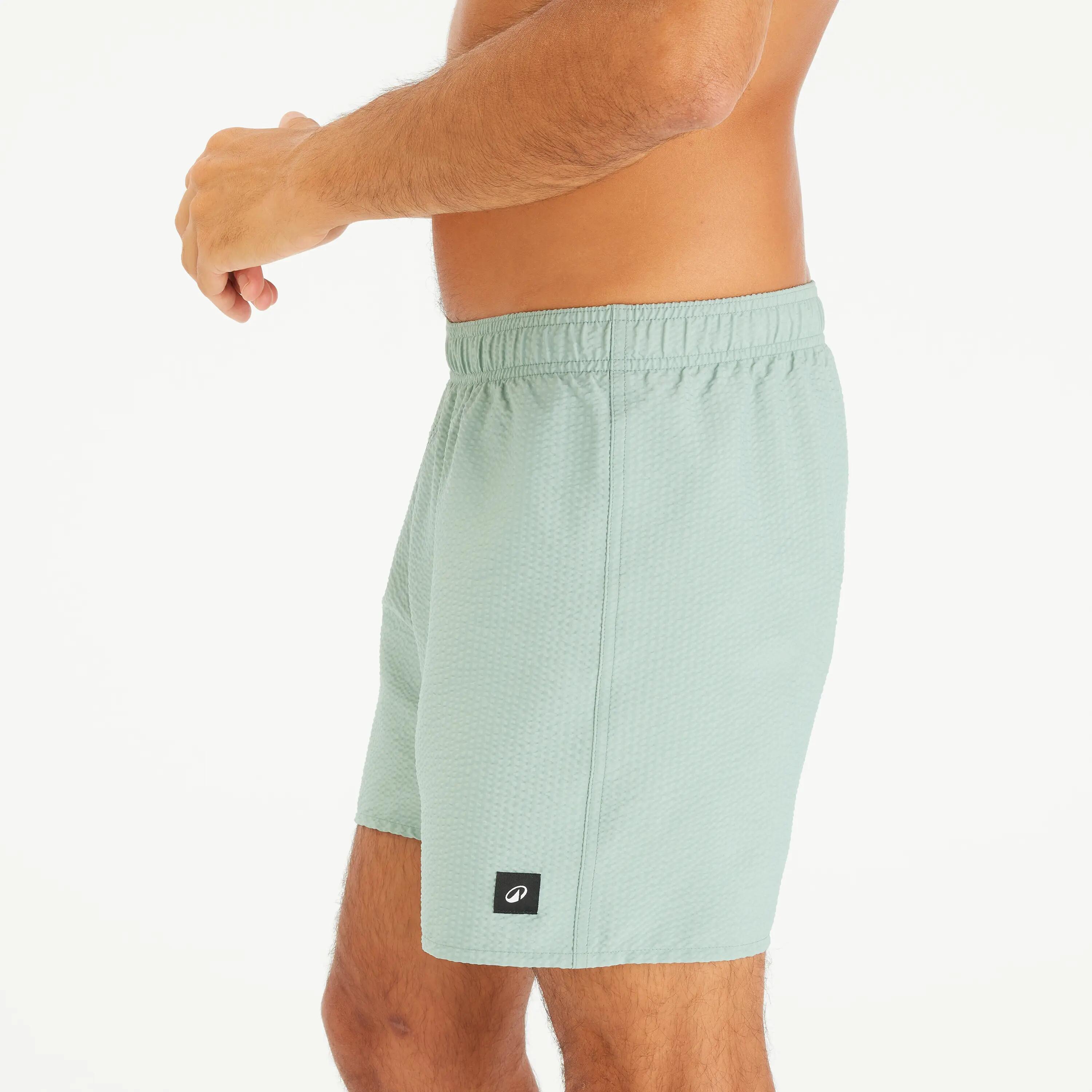 Bermuda de natación texturizado caqui para hombre 100 7/24