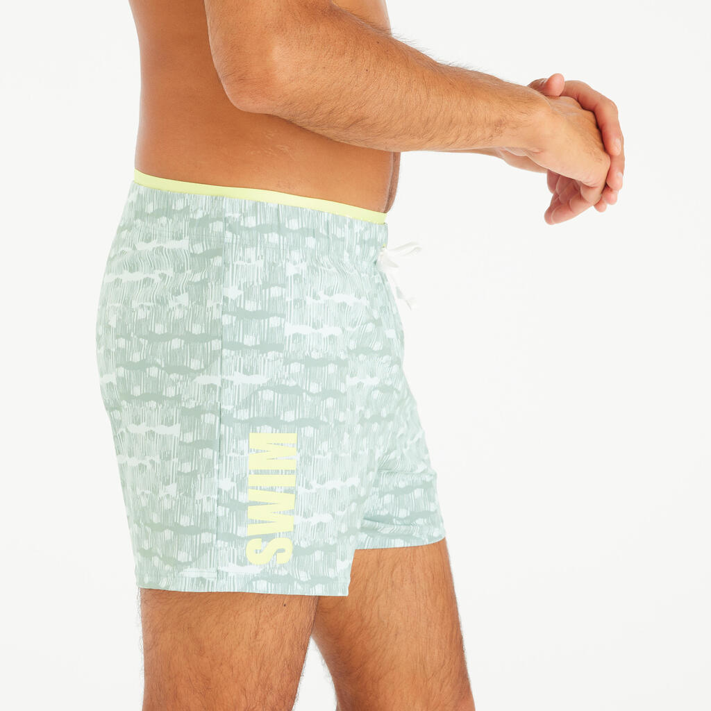 Short de bain court natation Homme - 100 cray kaki
