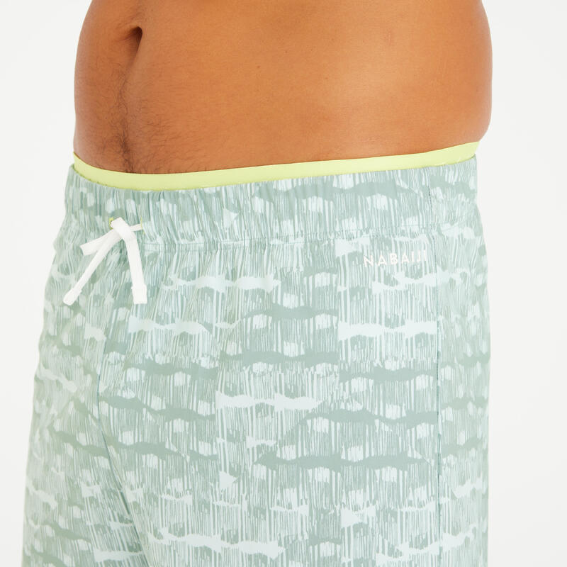 Short de bain court natation Homme - 100 cray kaki