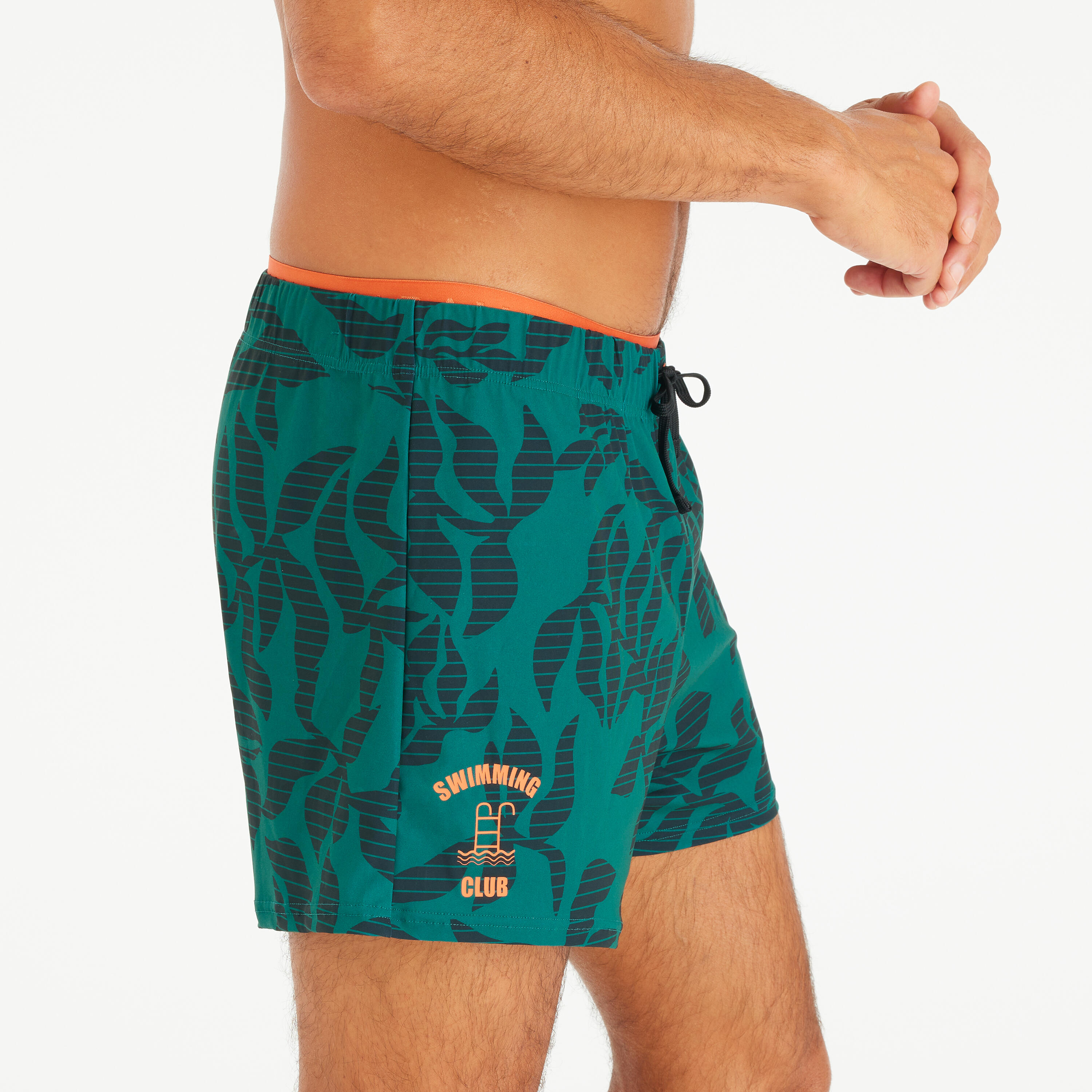 Korte heren zwemshort 100 orga groen 5/8