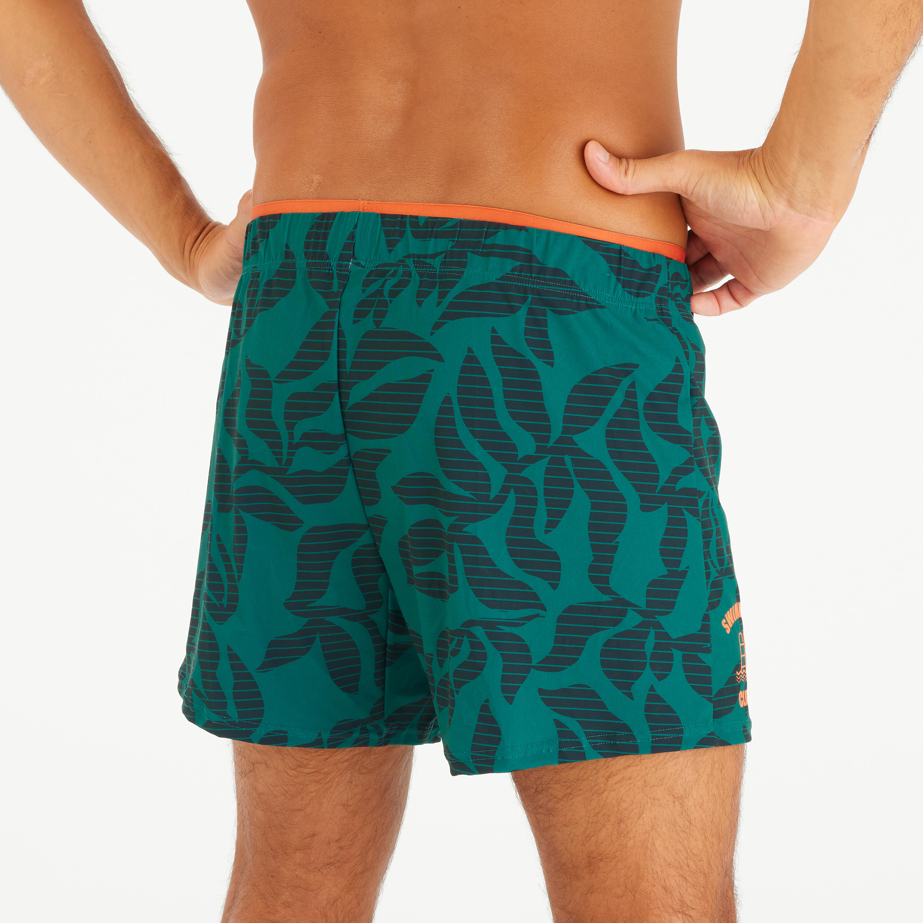 Korte heren zwemshort 100 orga groen 4/8