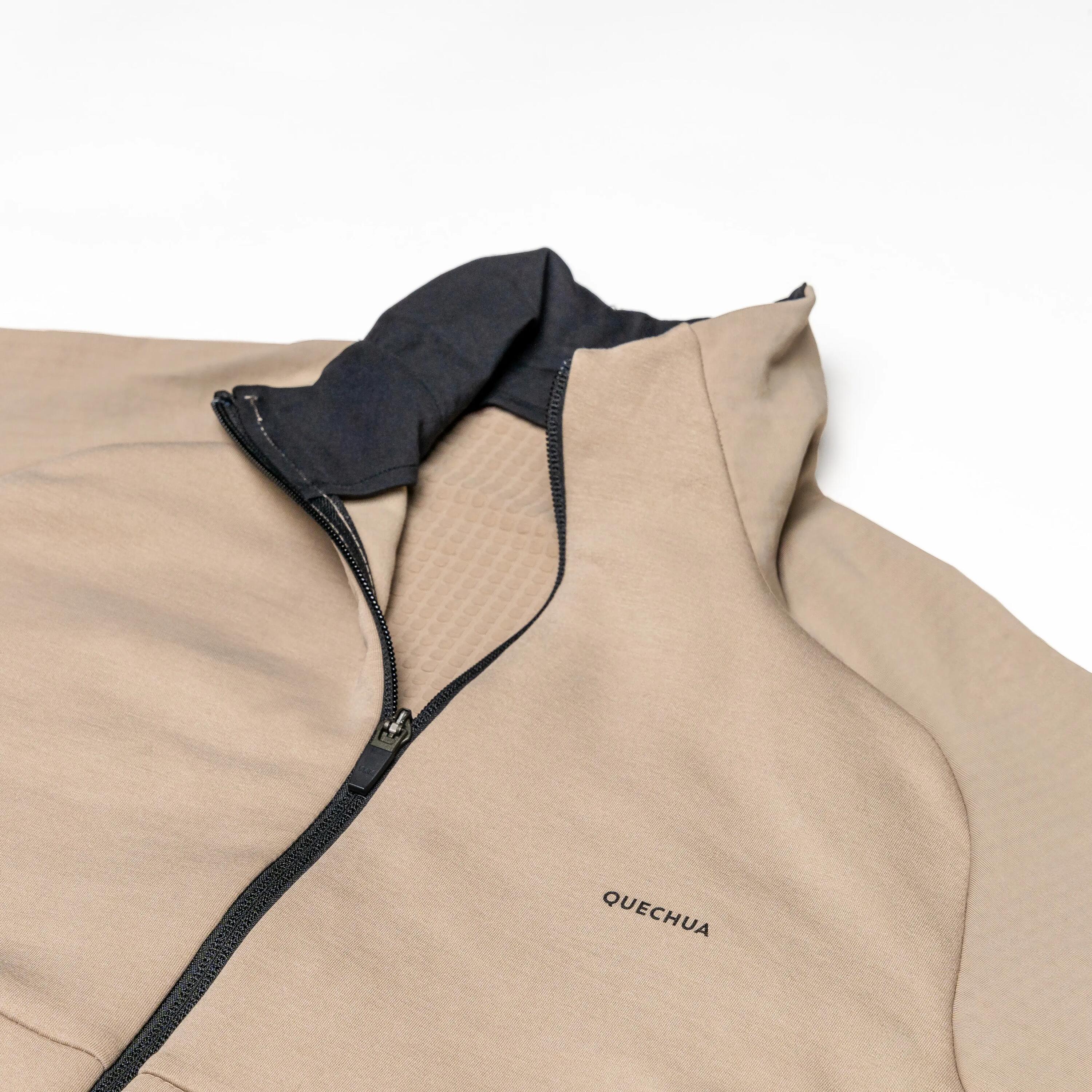 Men’s Mountain Walking Full-zip Fleece MH500 Light - Beige 6/8