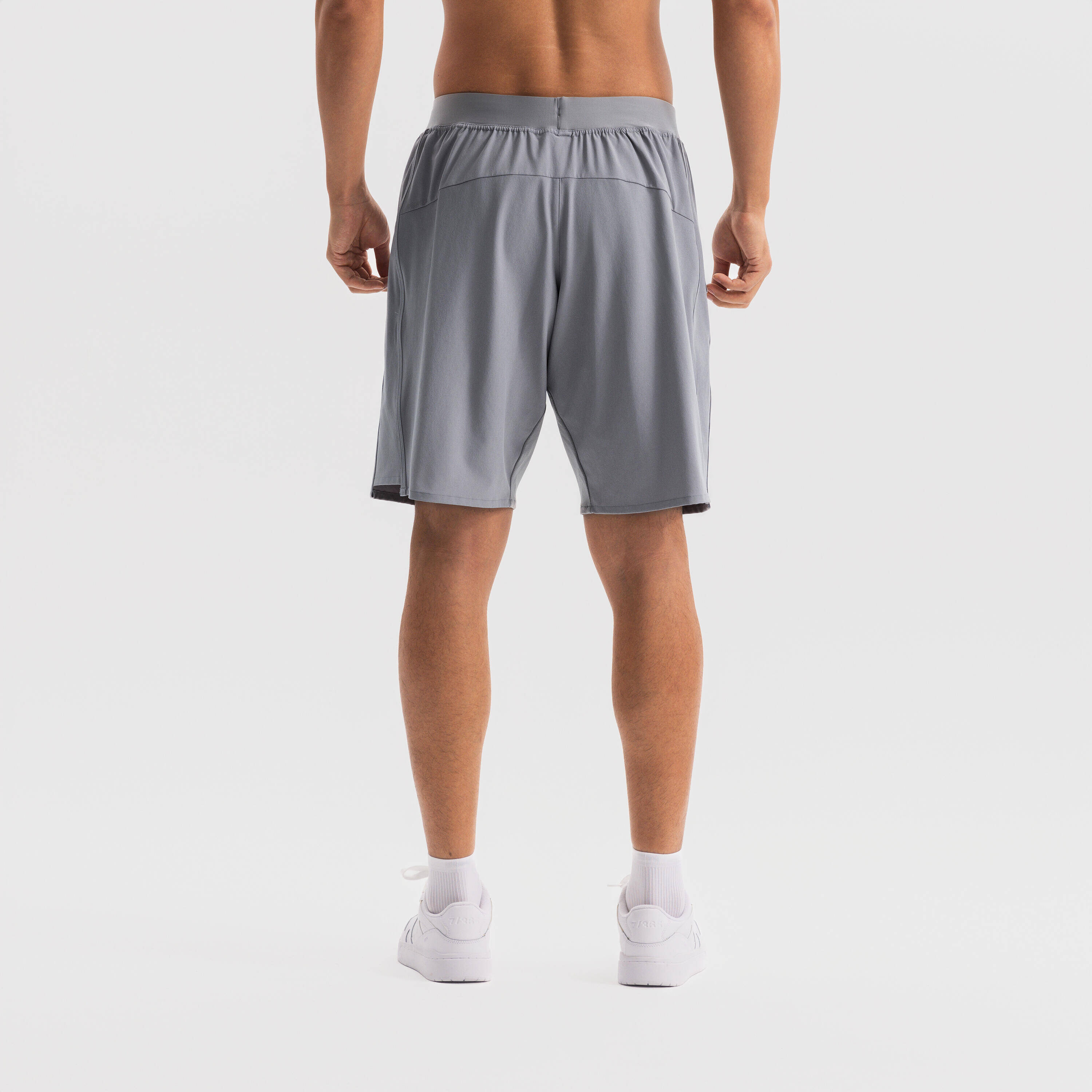 Men Fitness Cardio Training Shorts, Quick Dry, Regular Fit, 500  - Flint Grey -  3