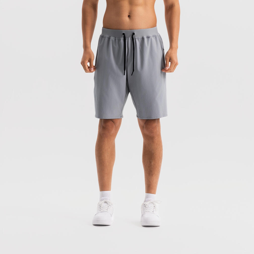 Pantaloneta Fitness Cardio Training Hombre Gris