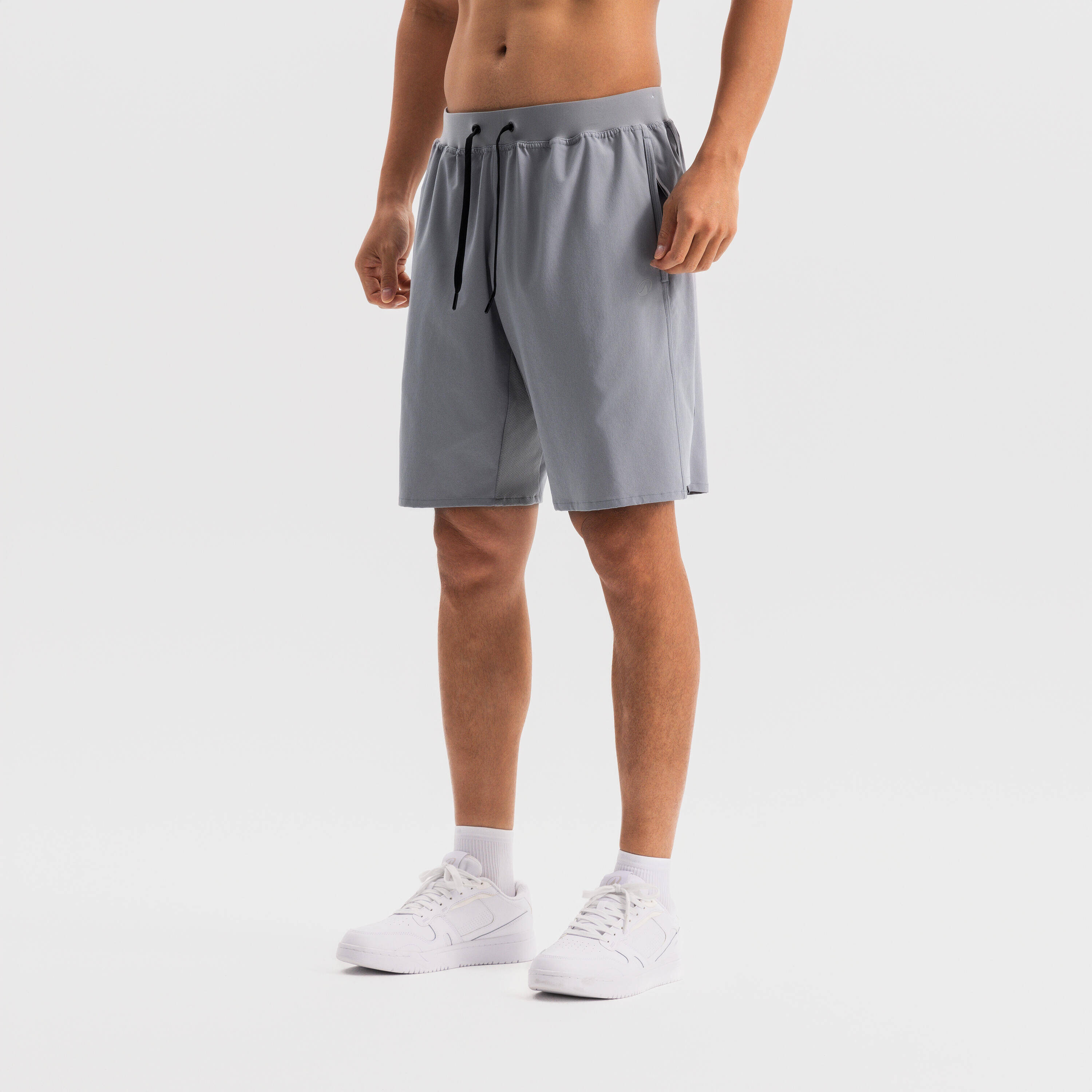 Men Fitness Cardio Training Shorts, Quick Dry, Regular Fit, 500  - Flint Grey -  2