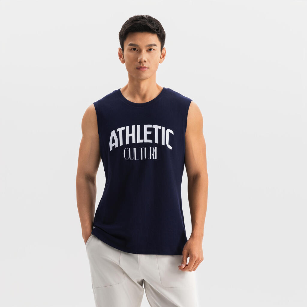 MEN COTTON TRAINING TANK COSMETO 500--blanc ultra