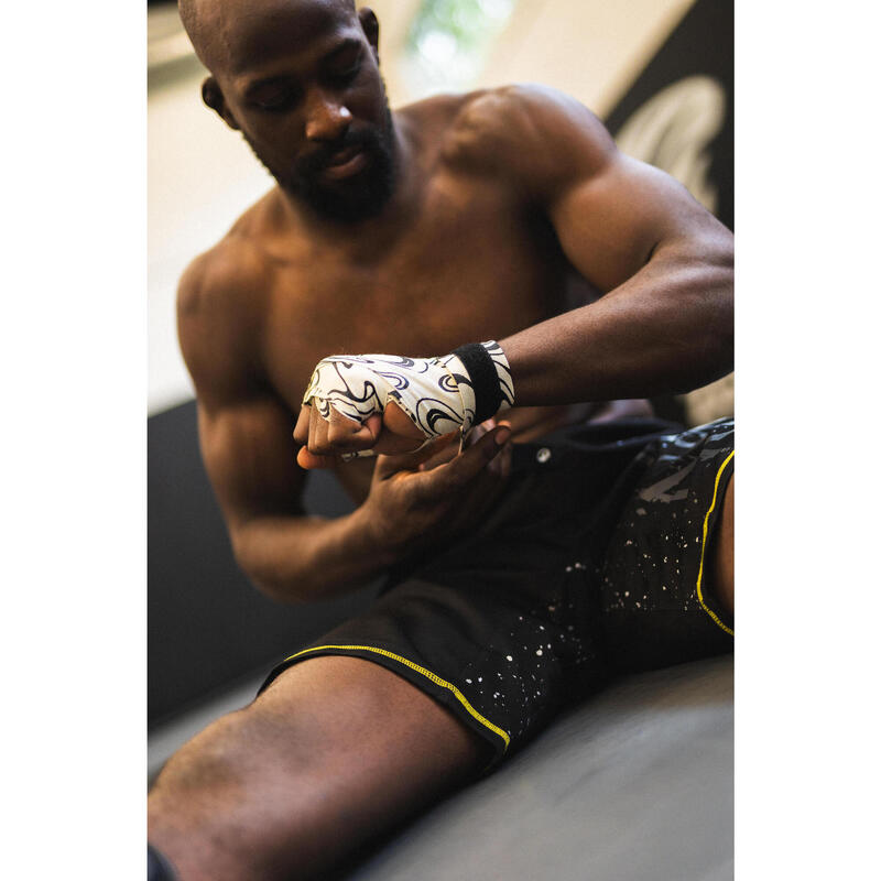 Bandes de boxe 3m résistante, blanc cassé et noir
