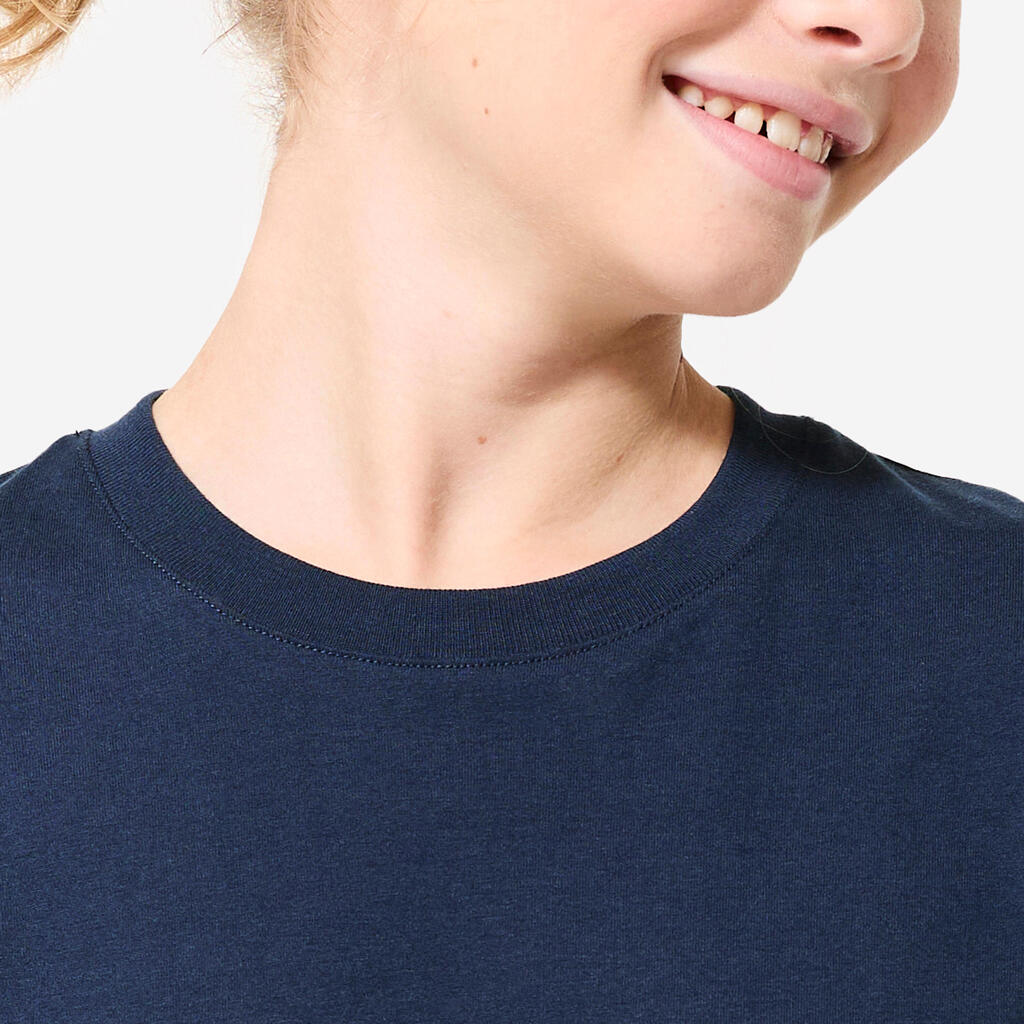 T-shirt multisport coton enfant mixte, Bleu ciel