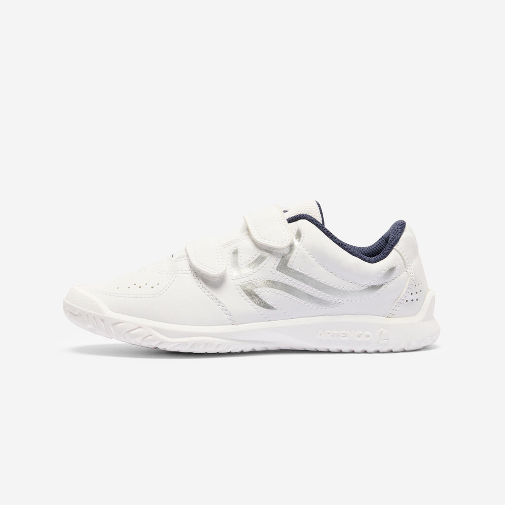 Patike za tenis TS100 na čičak dečje - belo/roze