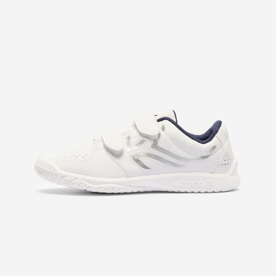 Zapatillas deportivas velcro Niños Ts 100 blanco del 26 al 39