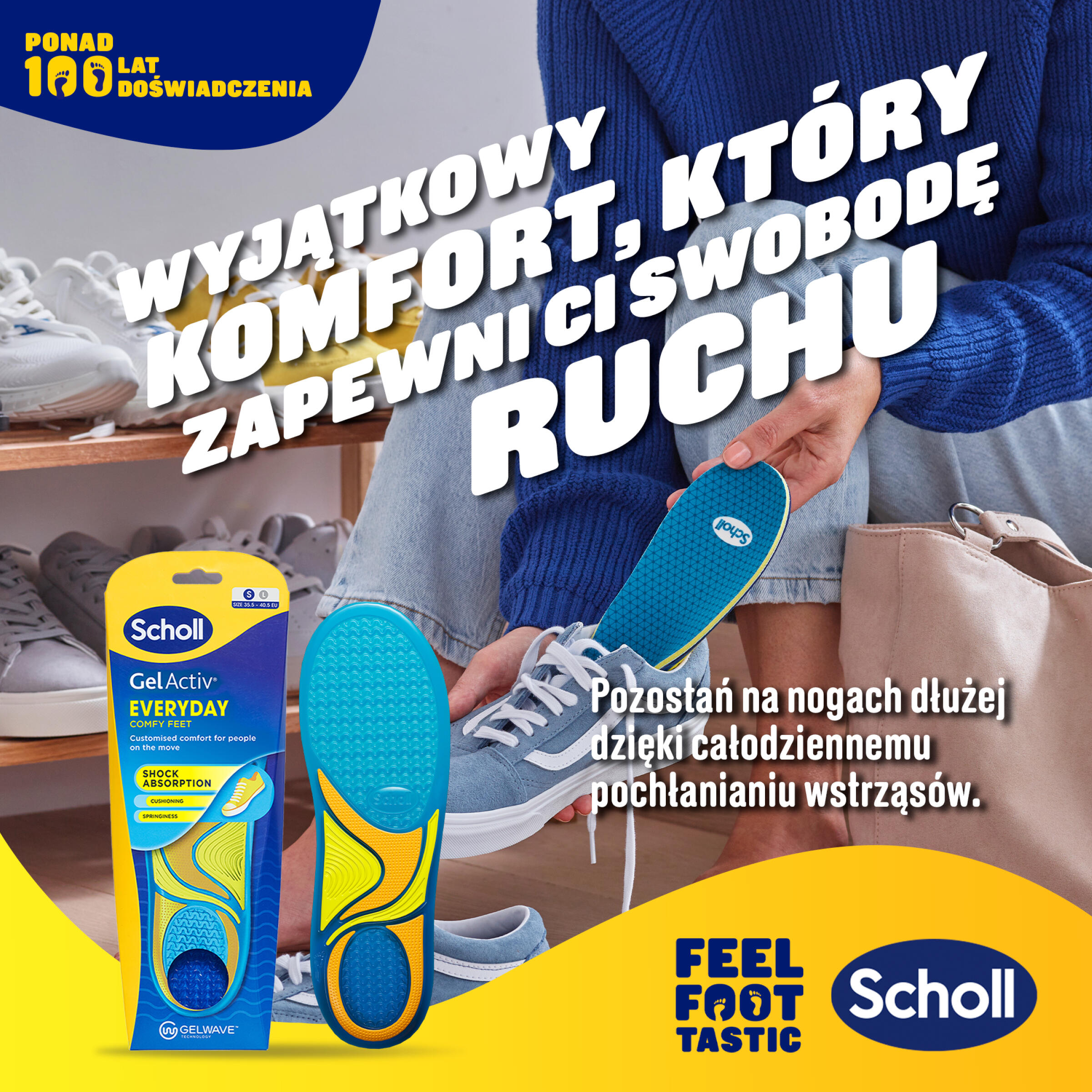 Wkładki do butów Scholl GelActiv® CODZIENNE S (35,5-40,5) 3/8