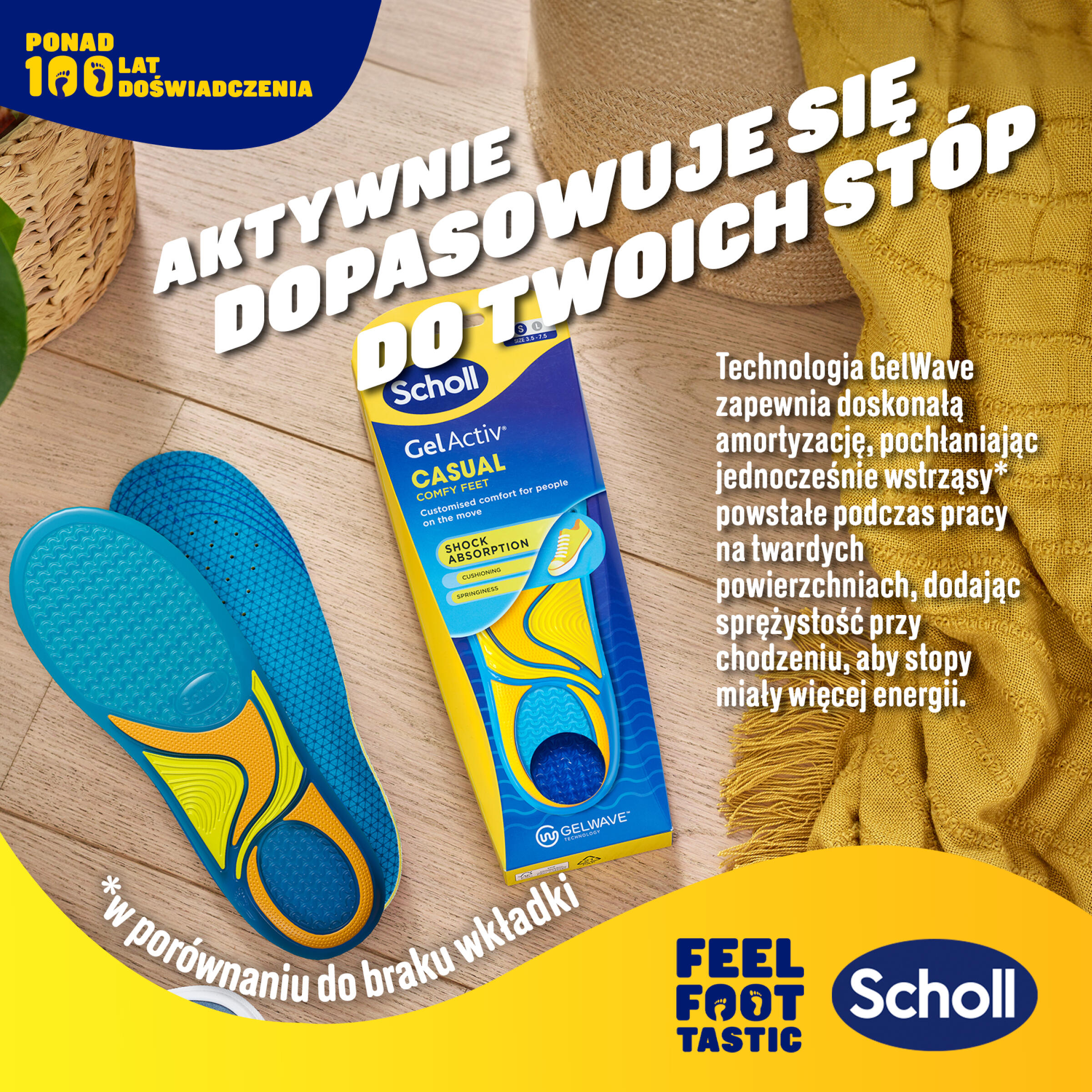 Wkładki do butów Scholl GelActiv® CODZIENNE S (35,5-40,5) 4/8
