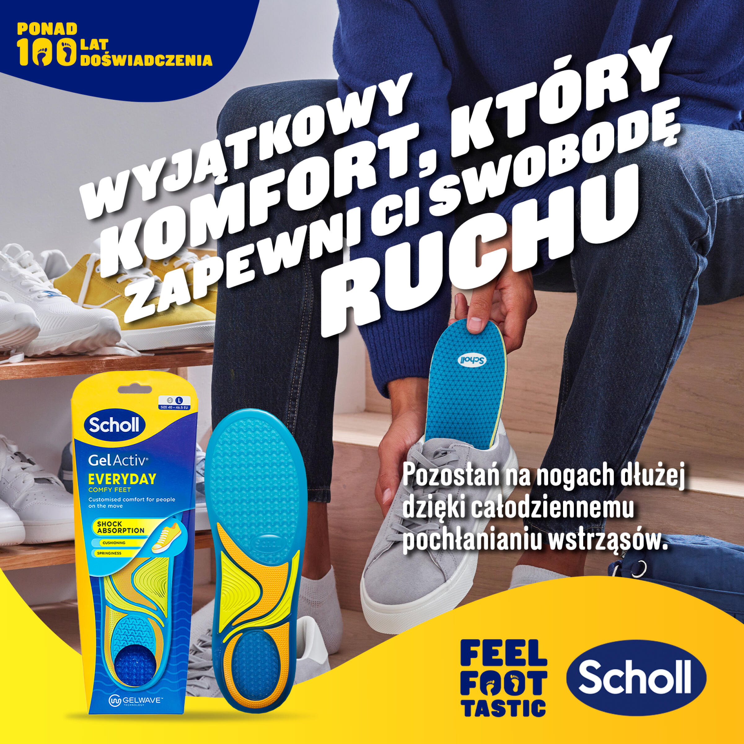 Wkładki do butów Scholl GelActiv® CODZIENNE L (40-46,5) 3/8