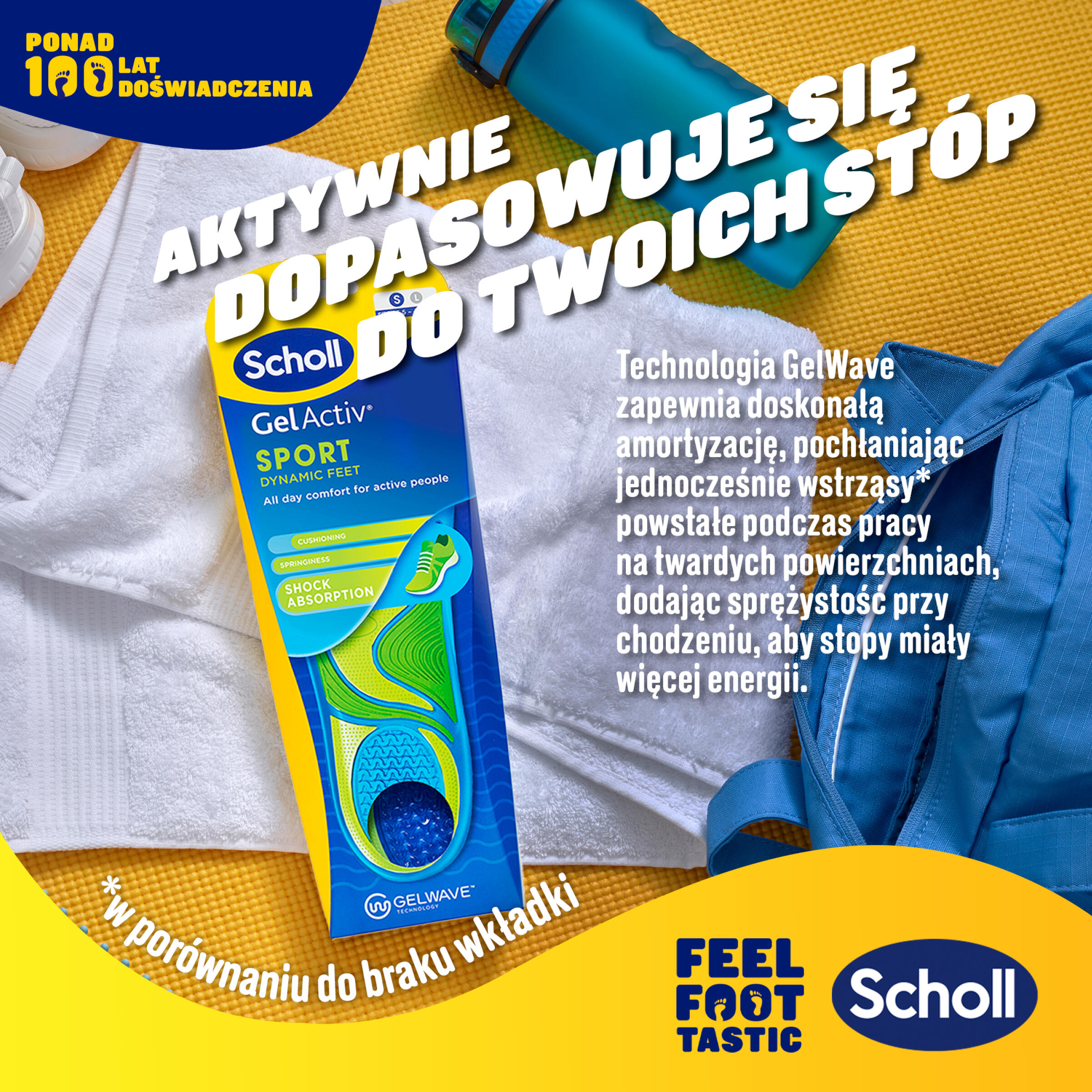 Wkładki do butów Scholl GelActiv® SPORTOWE S (35,5-40,5) 4/8