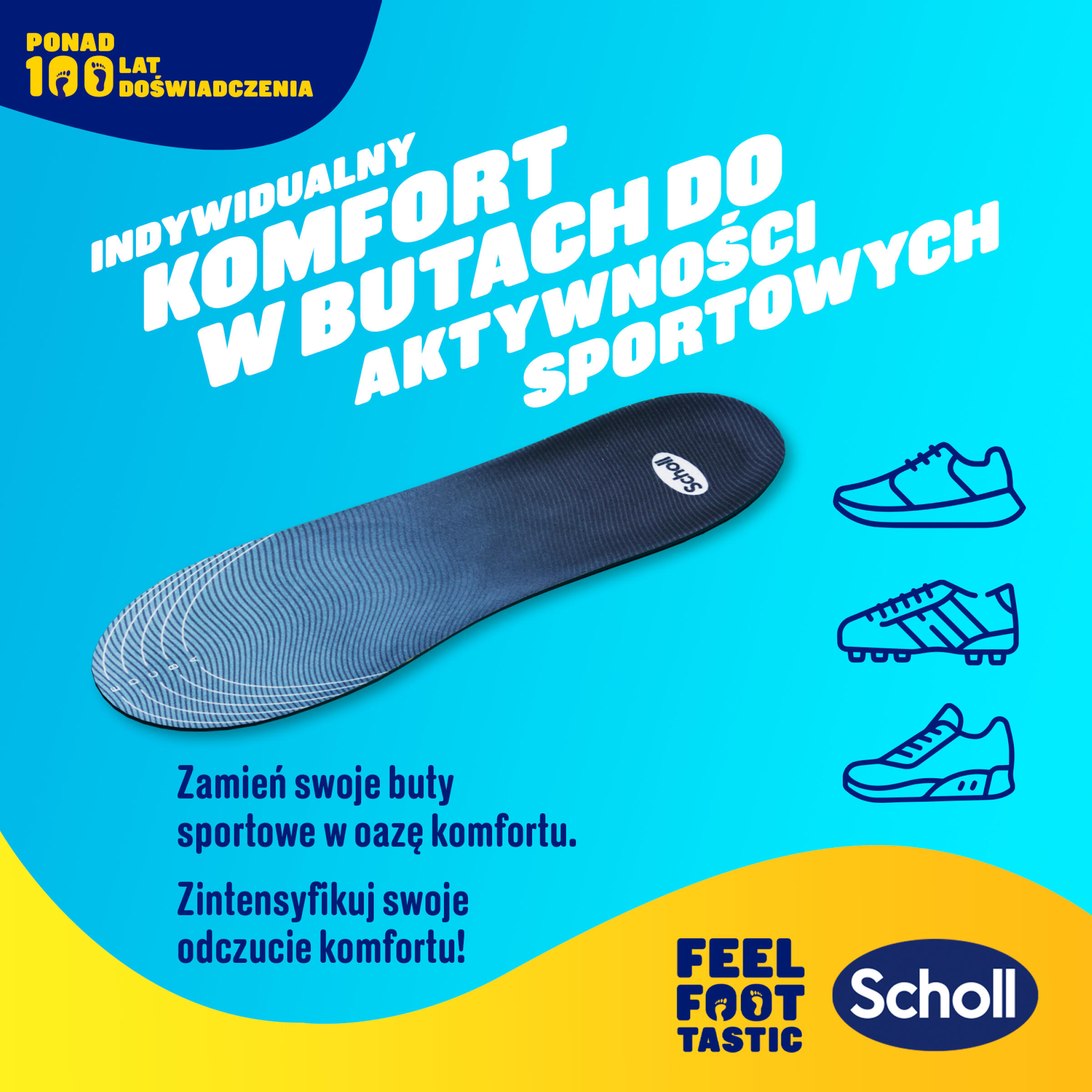 Wkładki do butów Scholl GelActiv® SPORTOWE L (40-46,5) 5/8