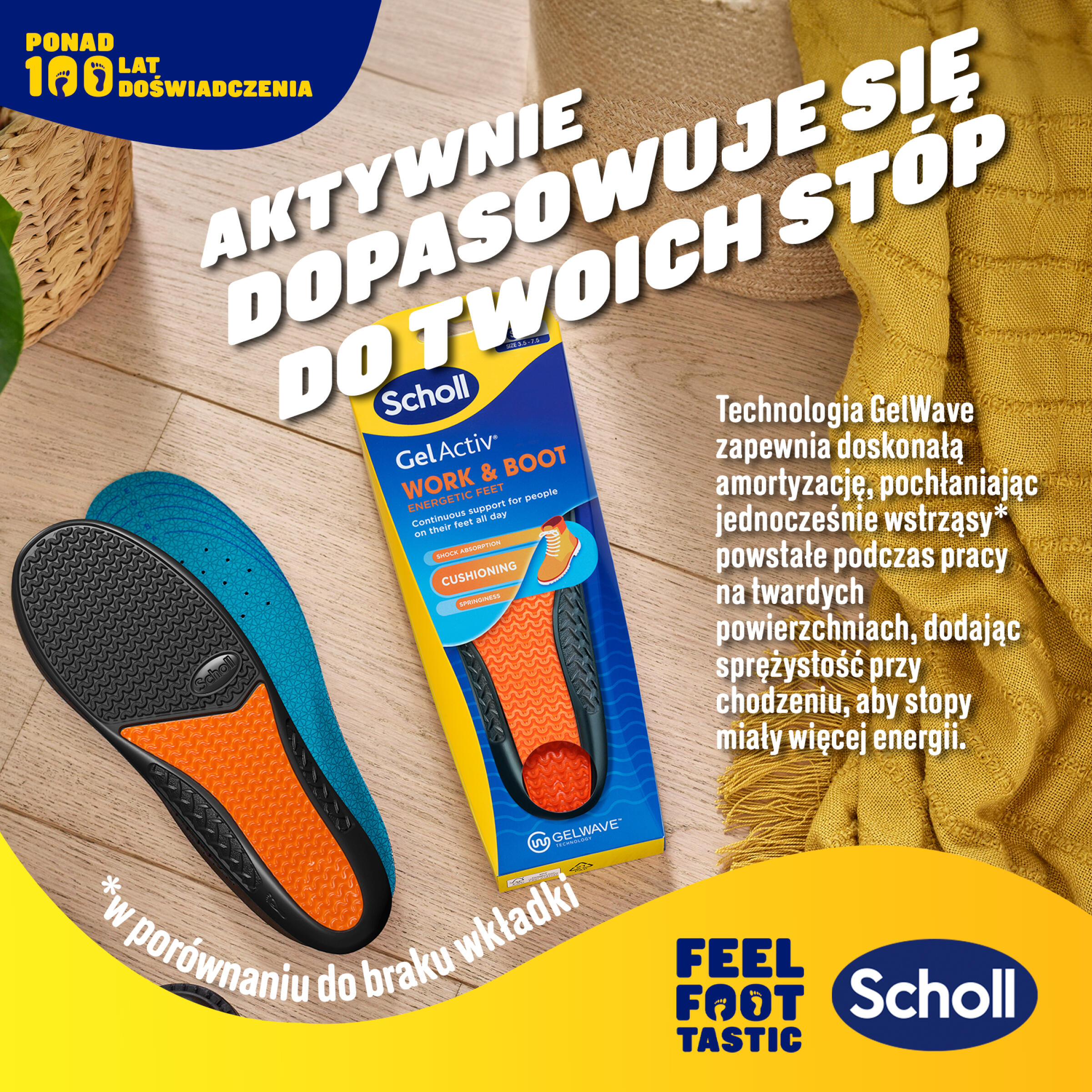 Wkładki do butów Scholl GelActiv® DO PRACY S (35,5-40,5) 4/8
