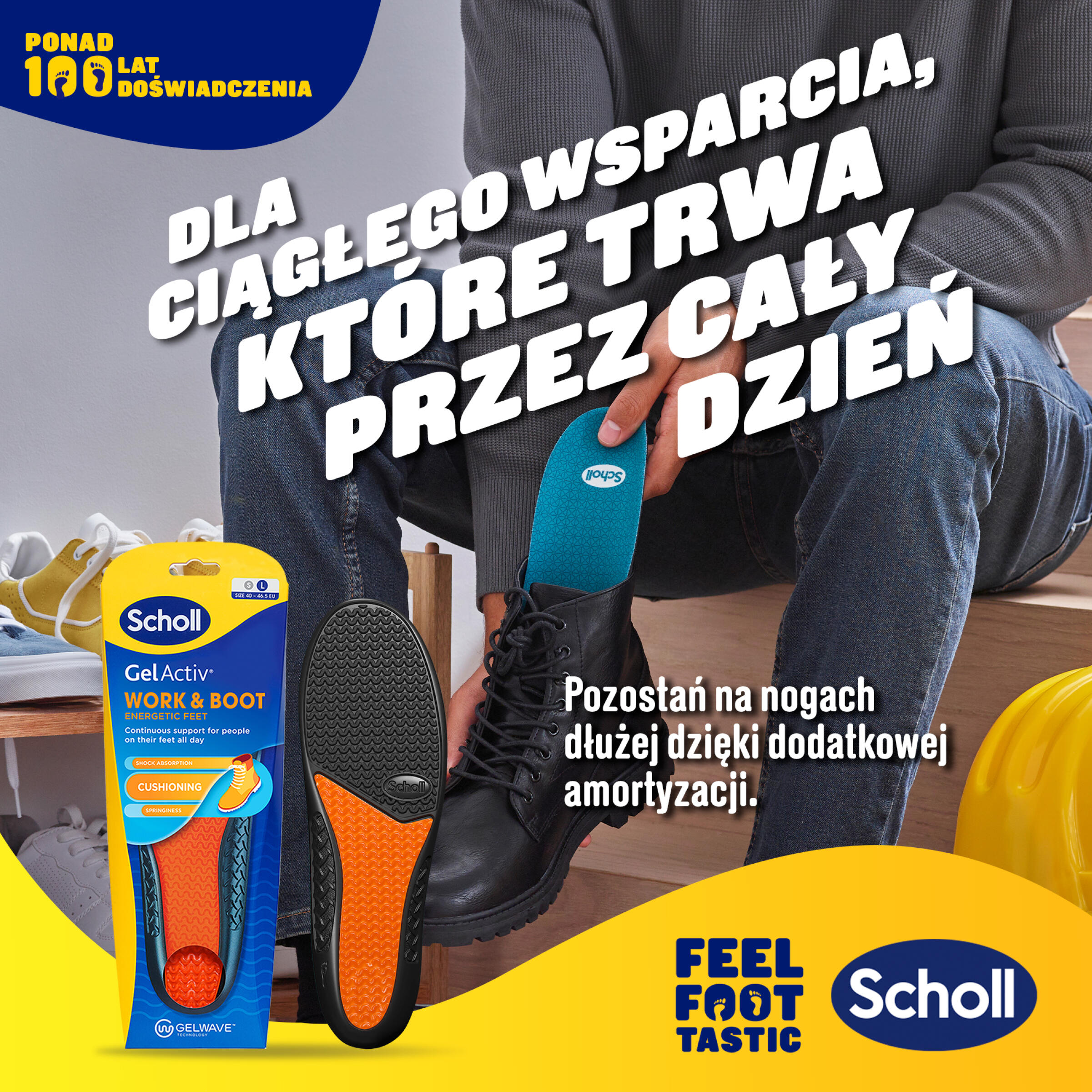Wkładki do butów Scholl GelActiv® DO PRACY L (40-46,5) 3/8