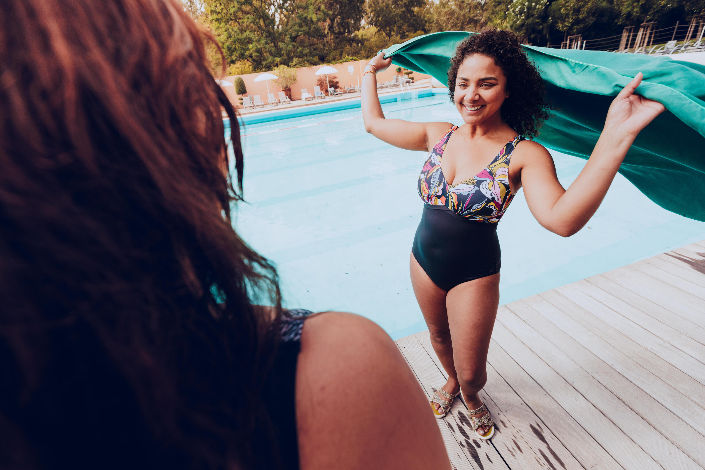 Maillot de bain 1 pièce aquafitness Femme - Rosy yvo bleu 8/11