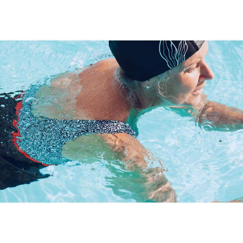 Badeanzug Damen Aquafitness - Rosy schwarz 