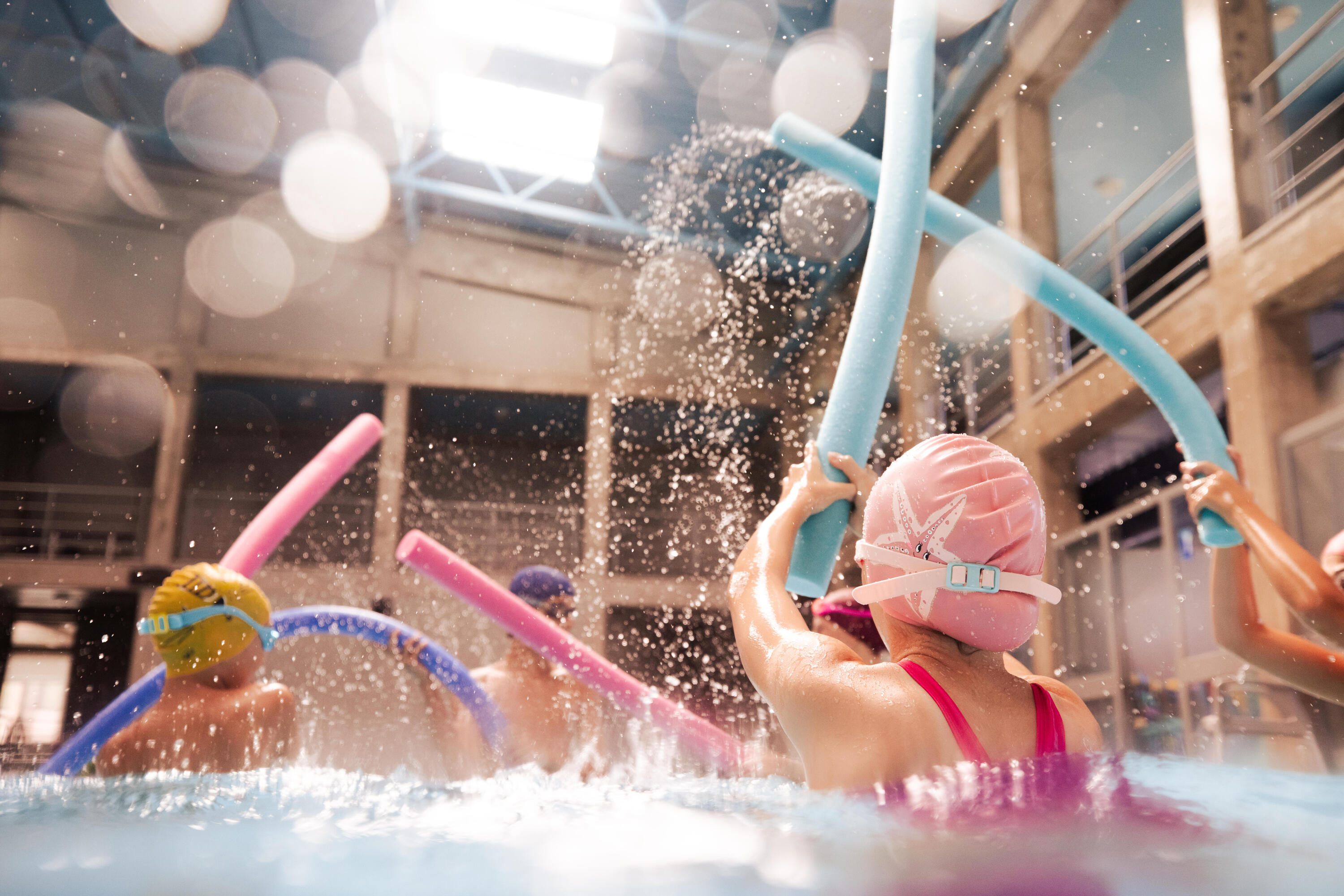 Frite piscine en mousse rose - taille 118 cm 9/10