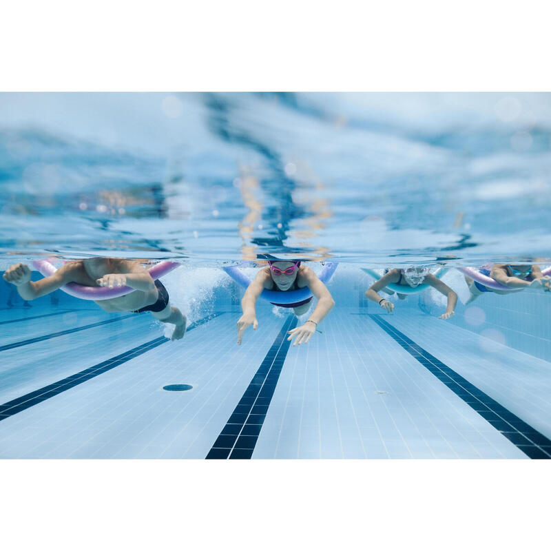 Lunettes De Natation XBASE - Verres Clairs - Taille Junior - Rose Orange