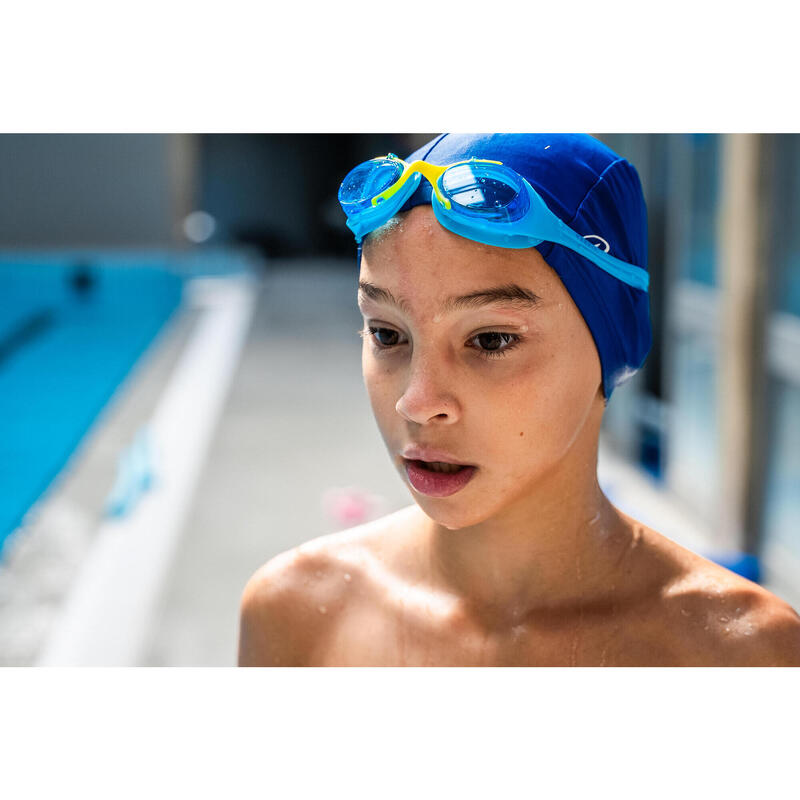 Lunettes De Natation XBASE - Verres Clairs - Taille Junior - Bleu Jaune