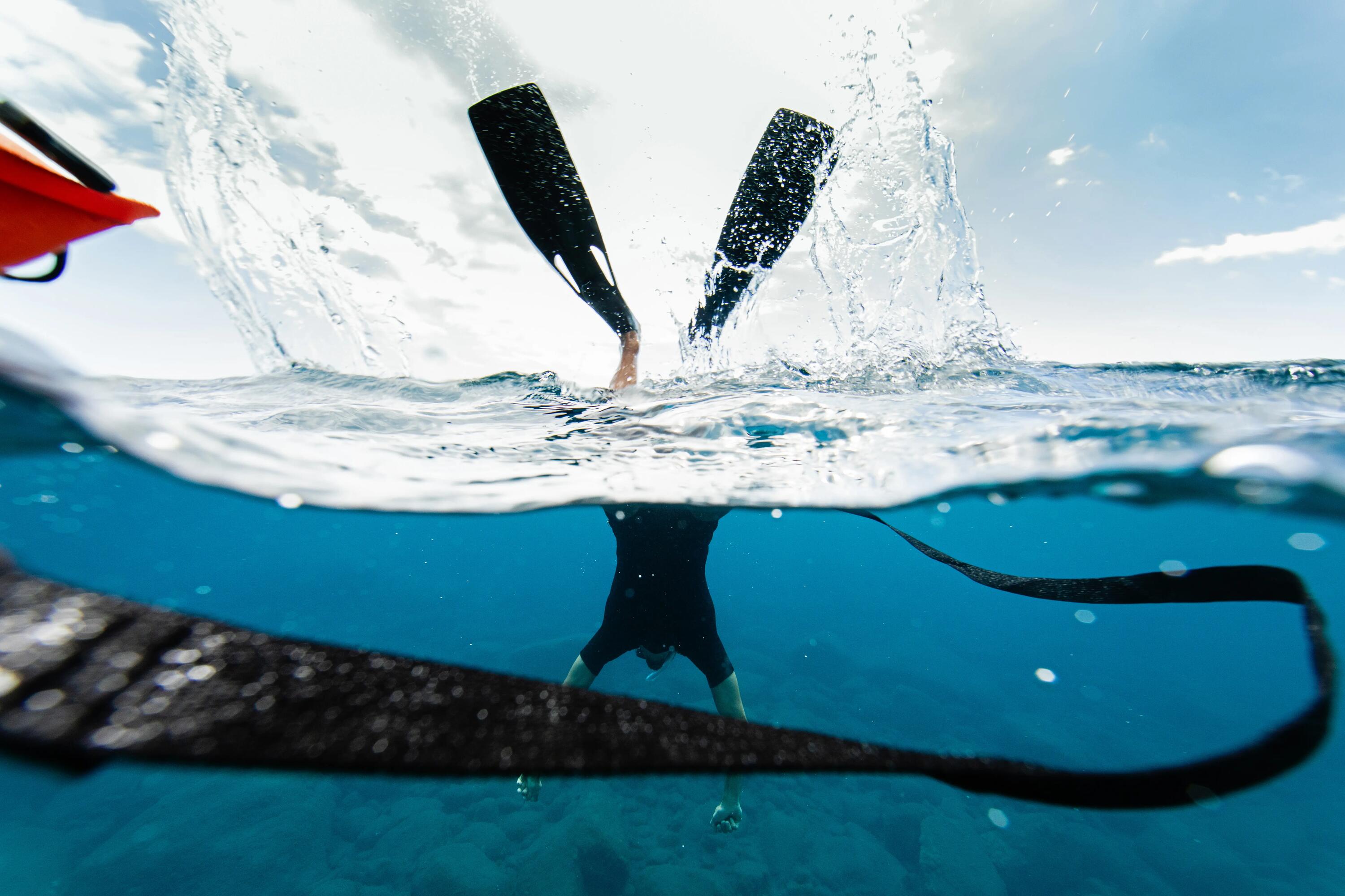 Diving and freediving fins, FF 500 REACT Black -  3