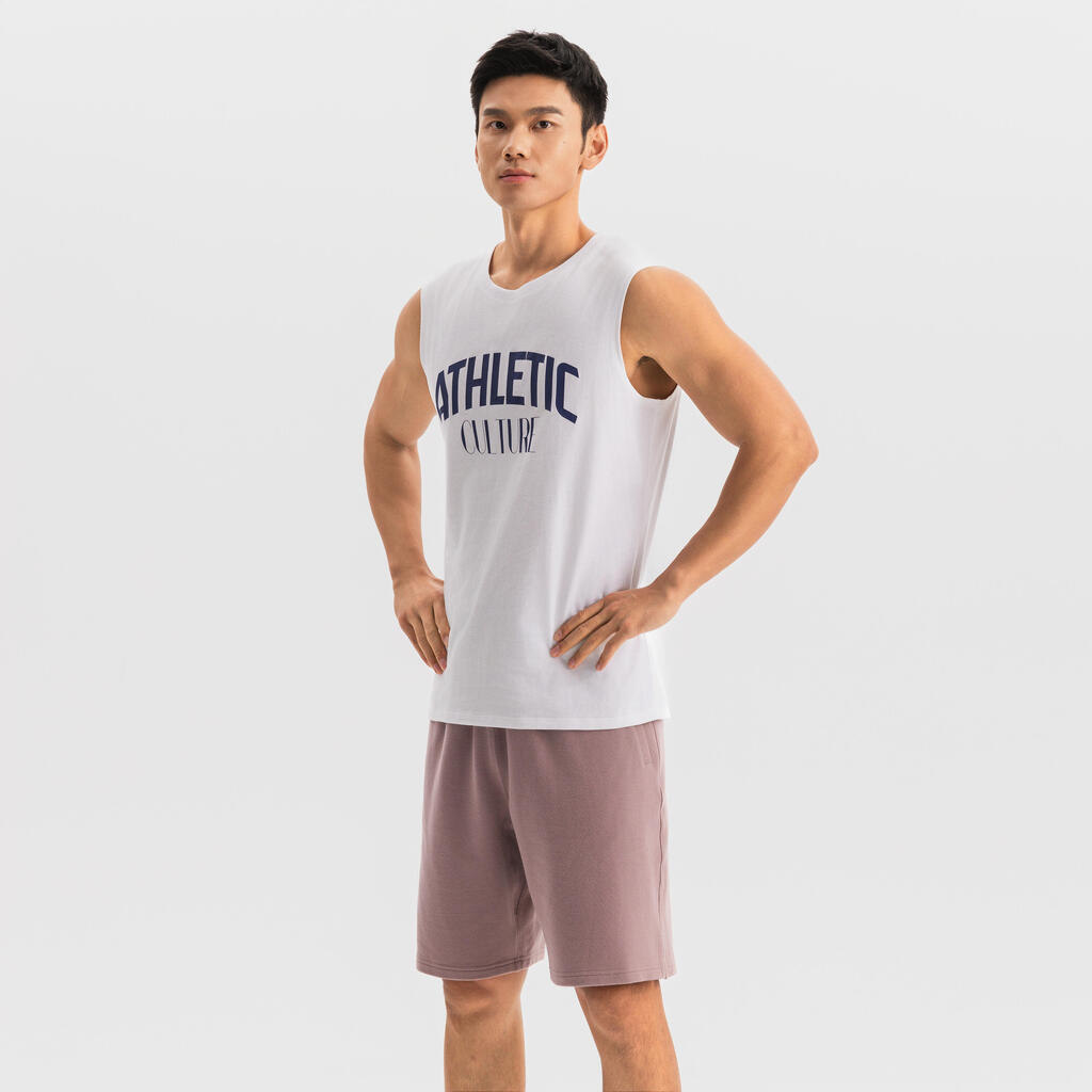 MEN COTTON TRAINING TANK COSMETO 500--blanc ultra