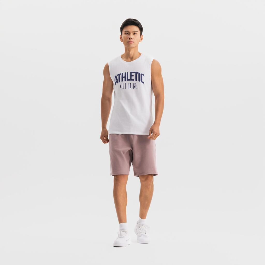 MEN COTTON TRAINING TANK COSMETO 500--blanc ultra