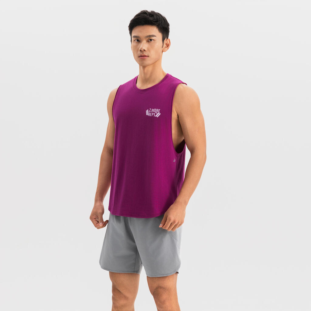 Débardeur Renforcement Musculaire pour Homme 500 - Magenta Violet