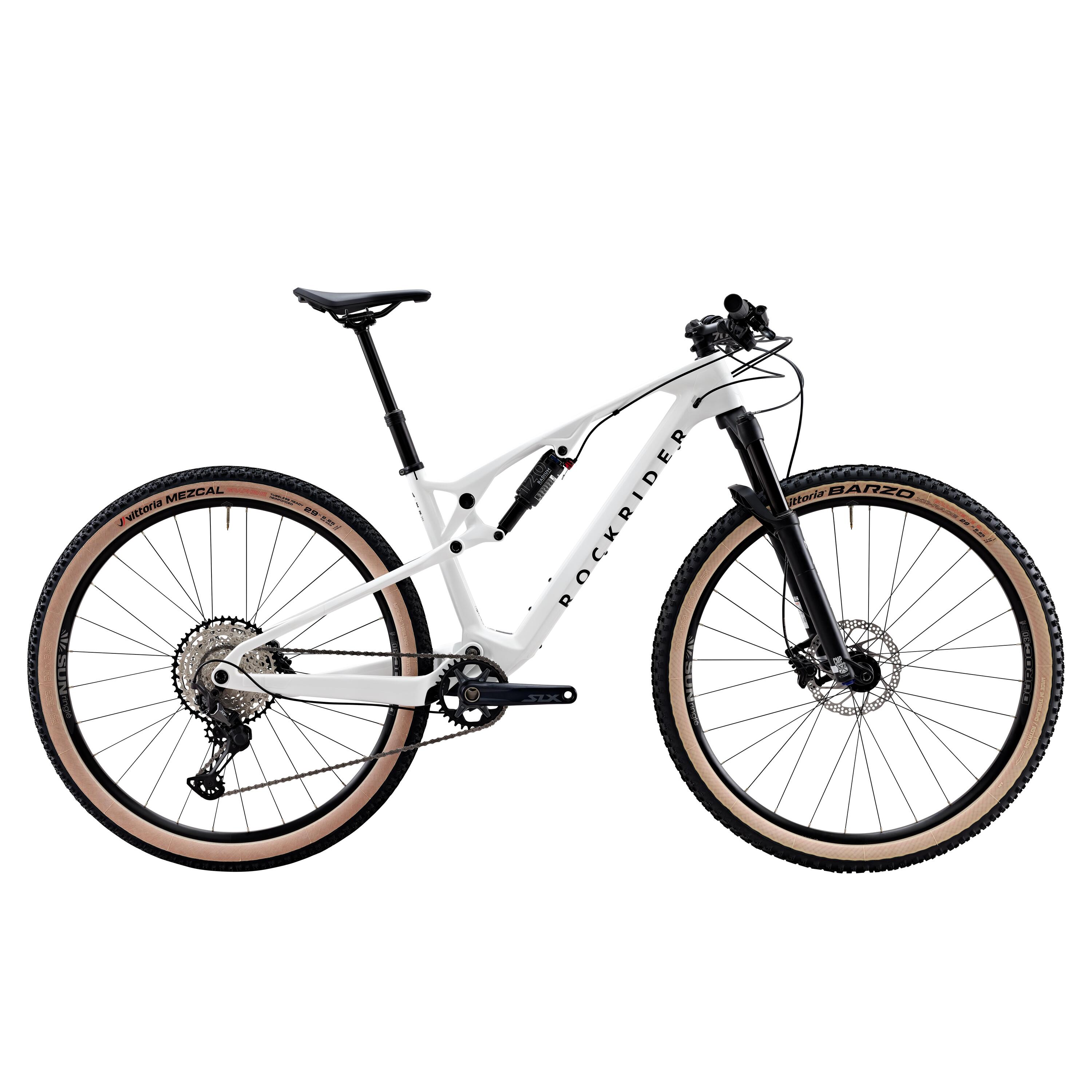 Bicicleta BTT XC Suspensão Integral Quadro em Carbono RACE 900 S Branco 9/14