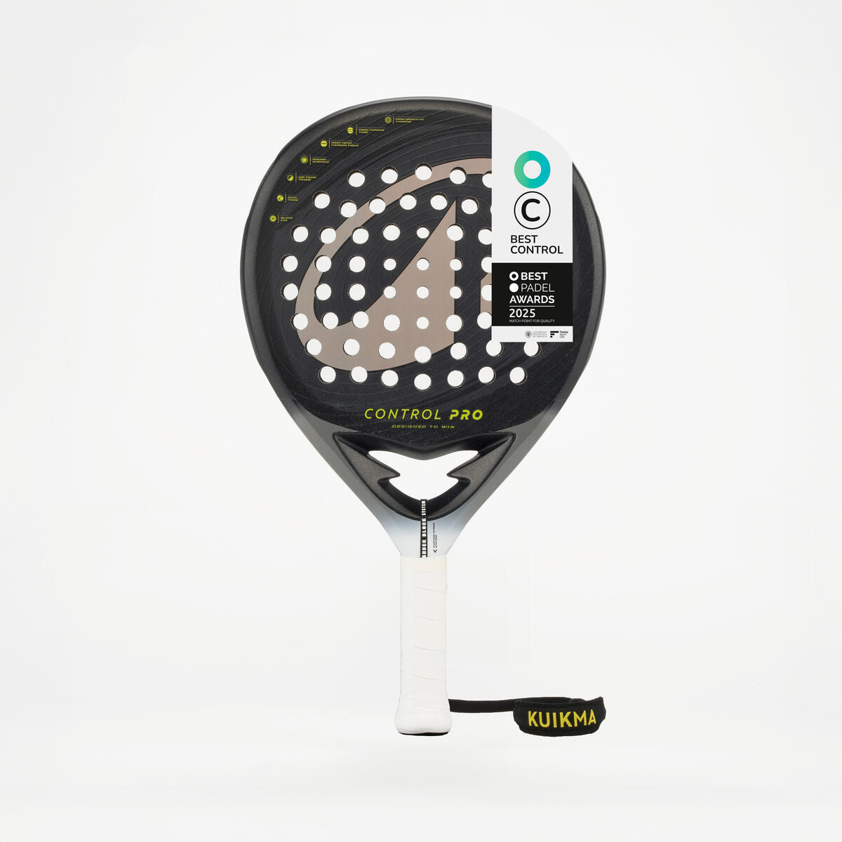 Raquette de padel adulte - Kuikma Control Pro avec Custom Strap System