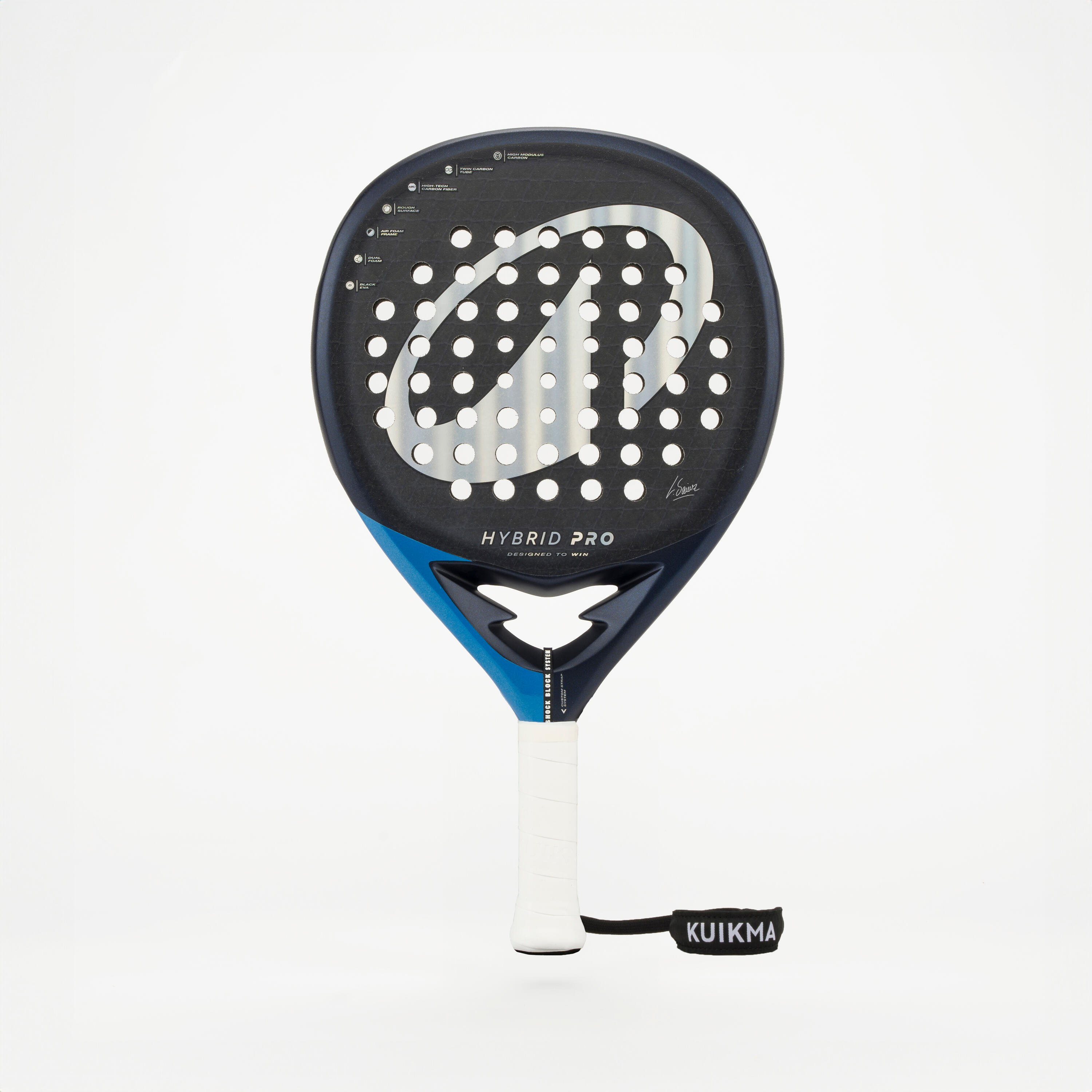 Adult Padel Racket Hybrid Pro with Custom Strap System